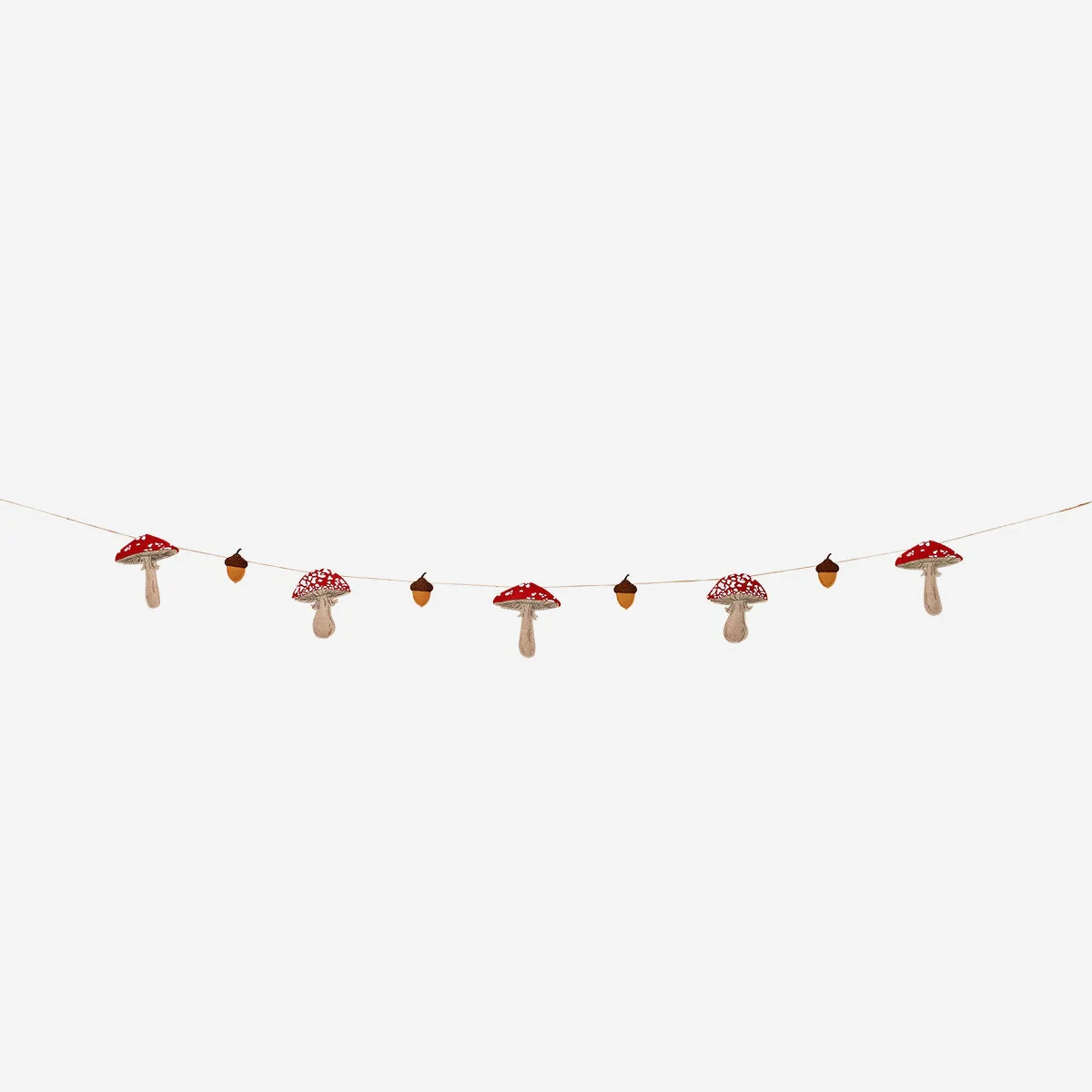 Felt mushrooms garland - 200 cm - Image 2