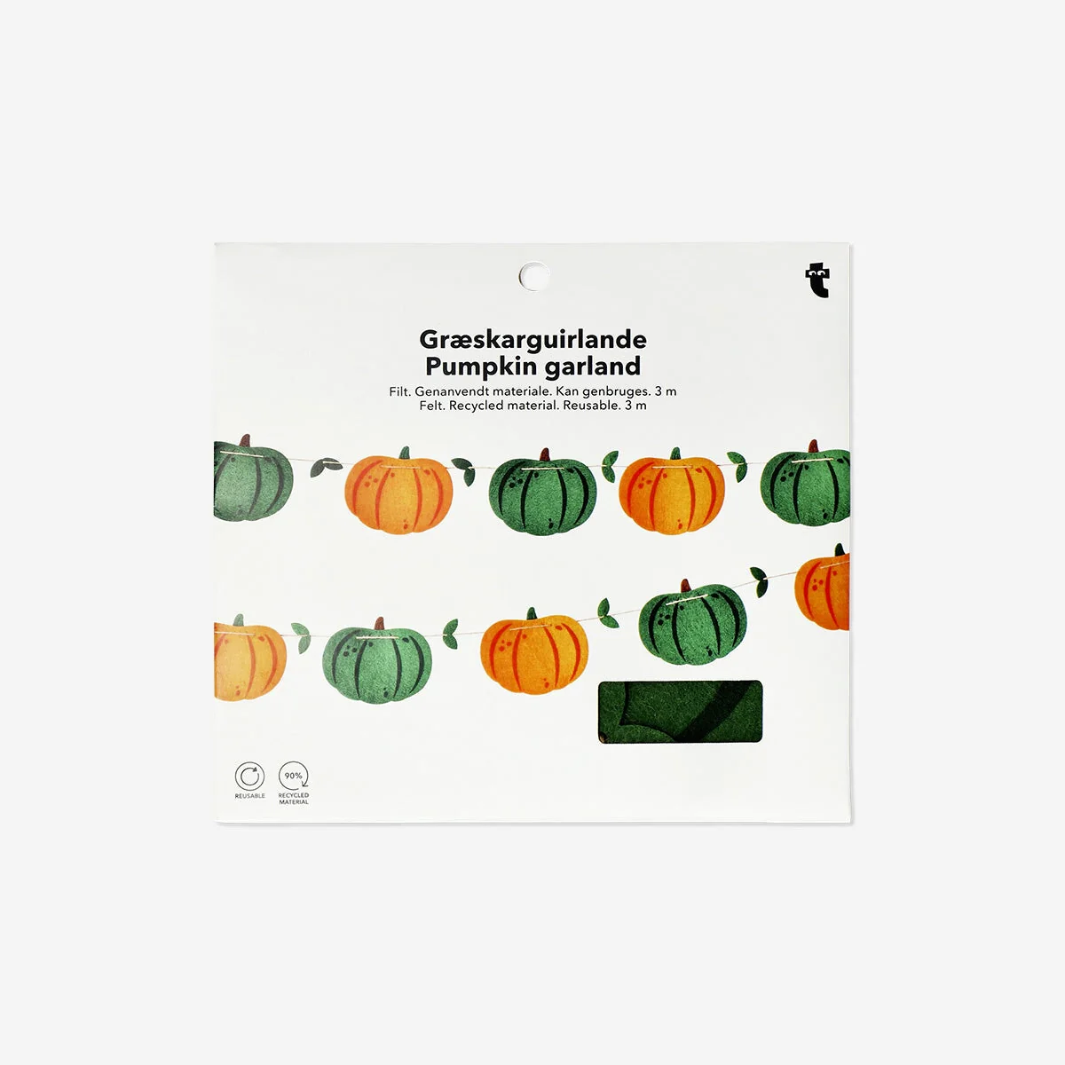 Felt pumpkin garland - 300 cm - Image 3