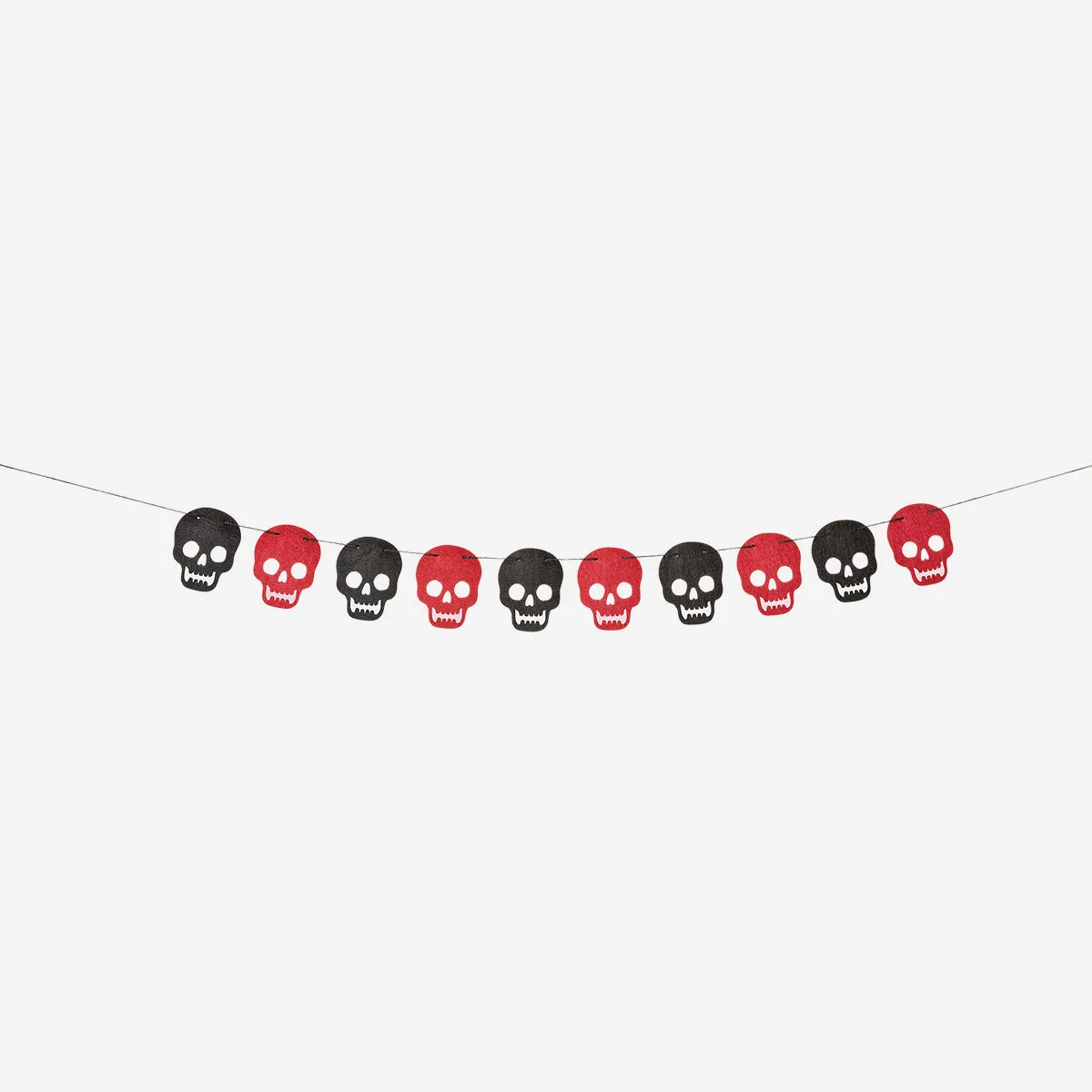 Felt skull garland - 200 cm - Image 2