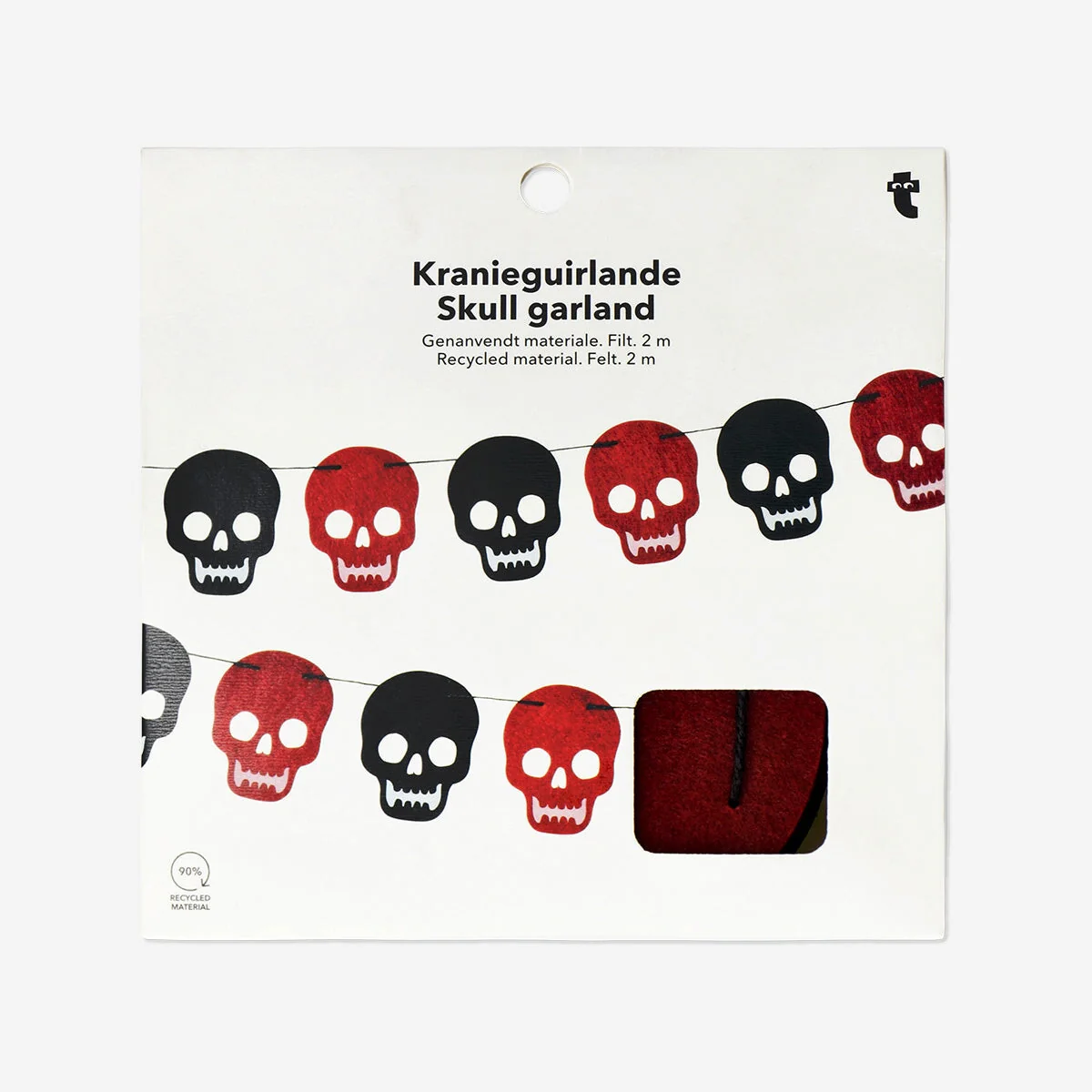 Felt skull garland - 200 cm - Image 3