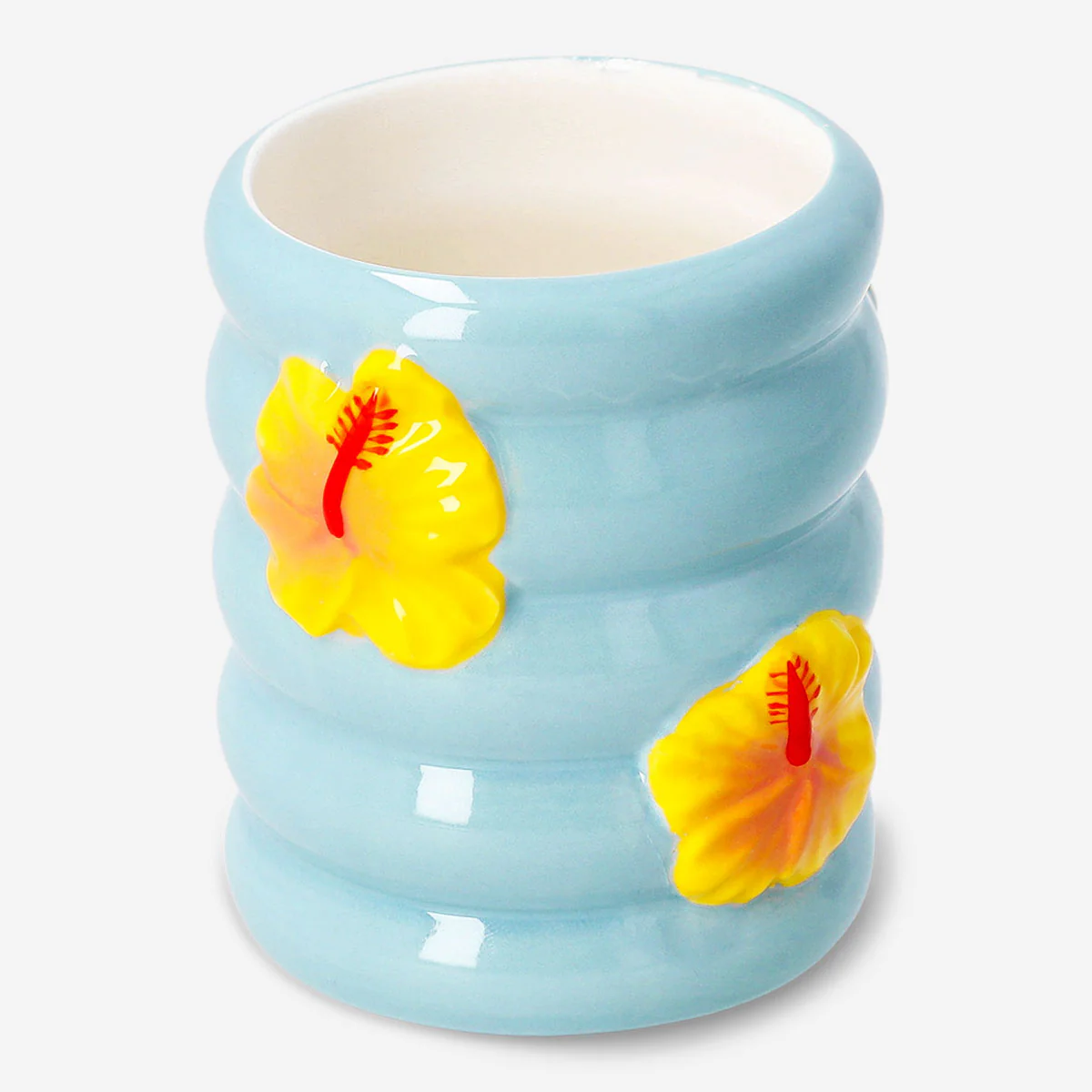 Ceramic tooth mug - Hibiscus flower print - Image 2