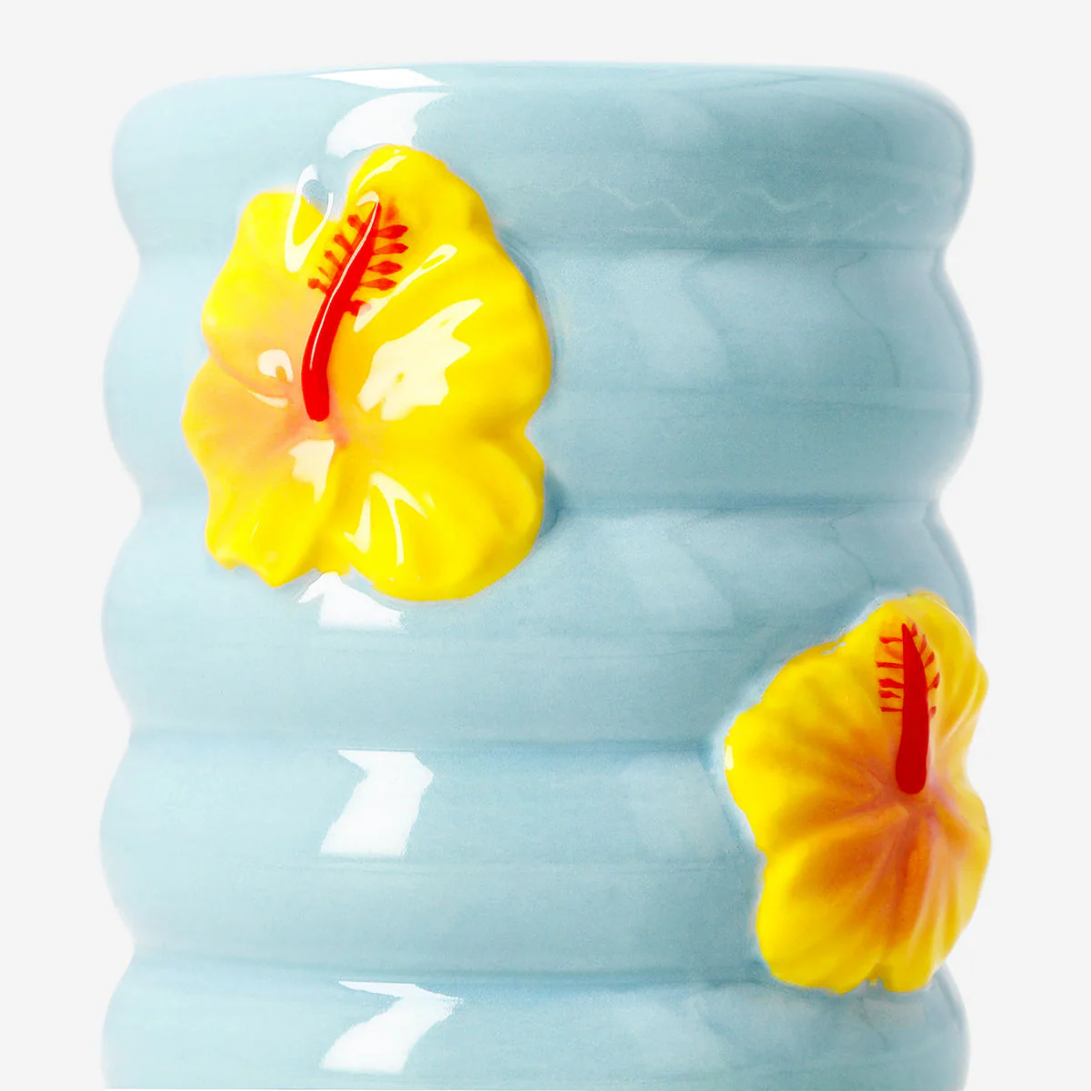 Ceramic tooth mug - Hibiscus flower print - Image 3