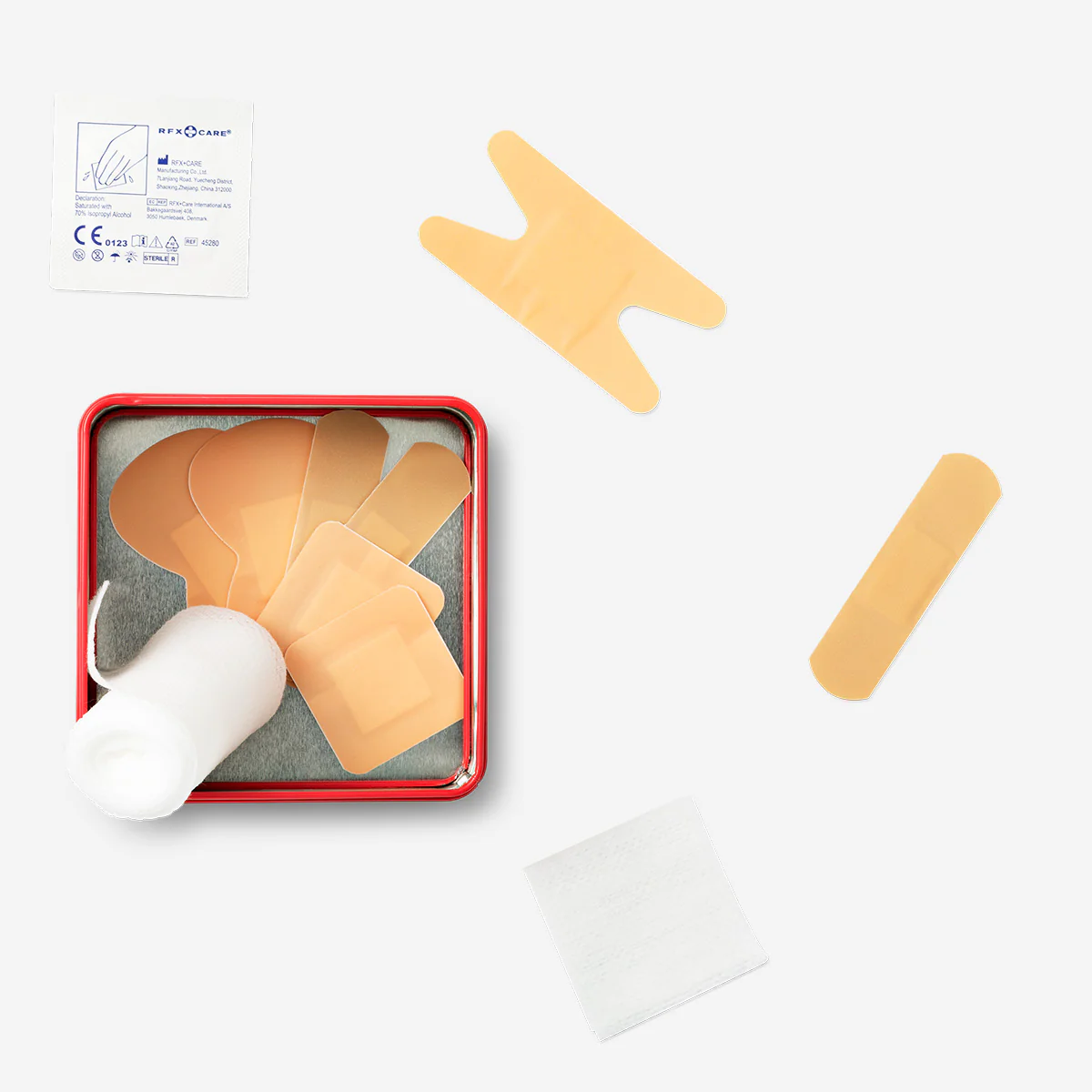First aid kit in tin box - 23 pcs - Image 2