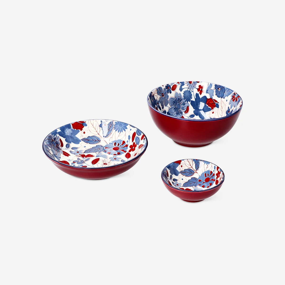 Floral ceramic bowl - 13 cm - Image 3