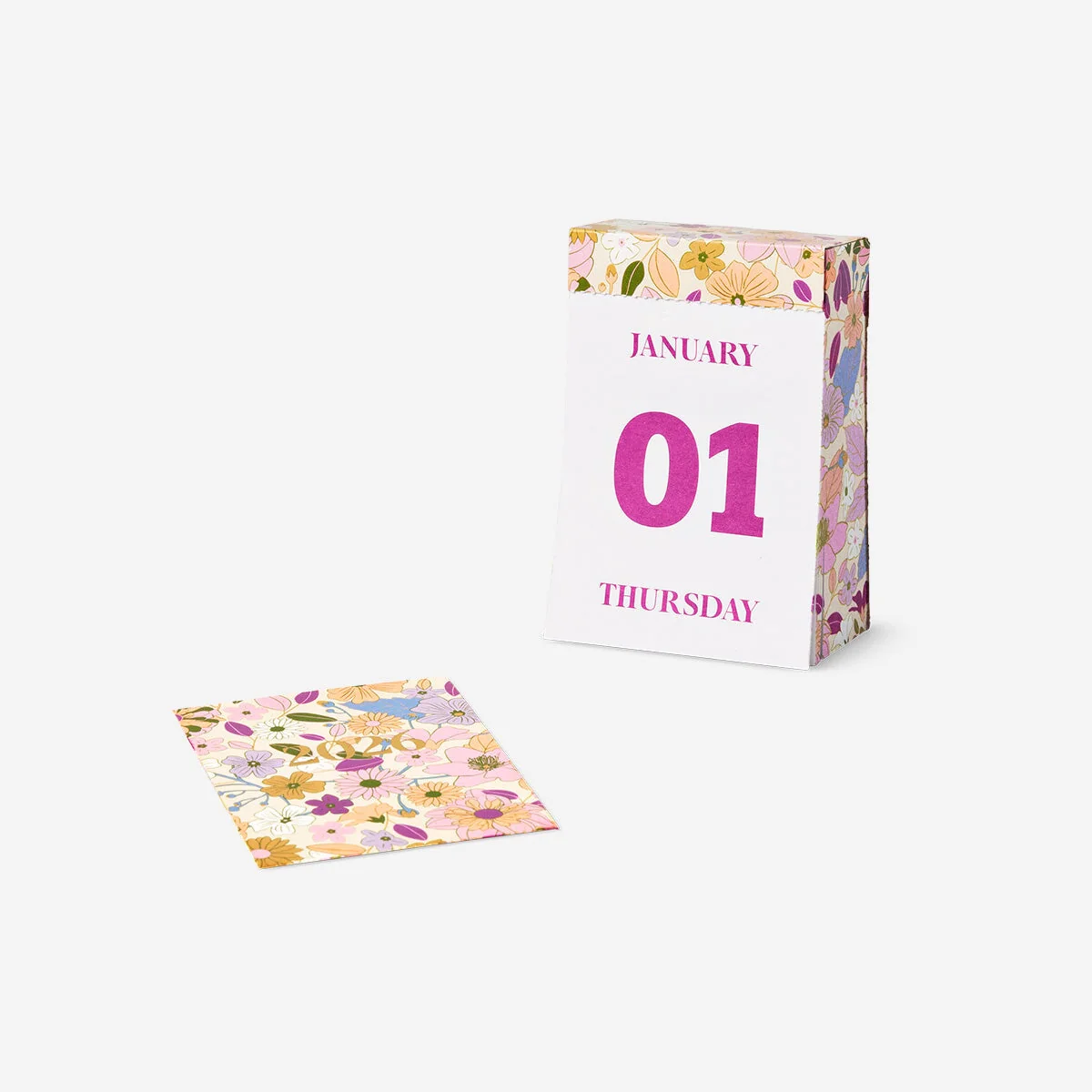 Floral desk calendar 365 days 2026