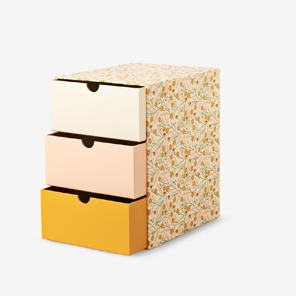 Floral desk organiser with 3 drawers - Image 3