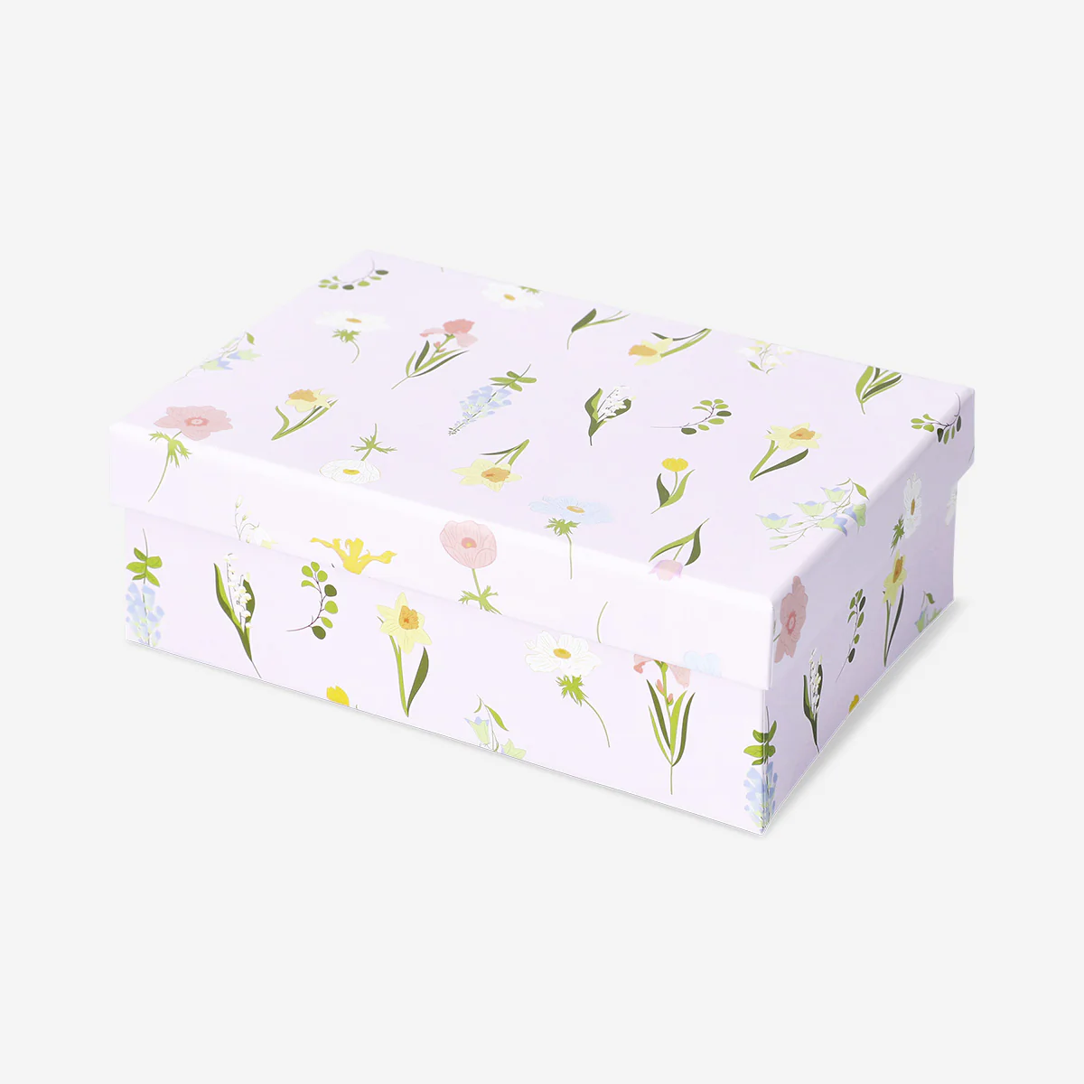 Floral paper storage box - 14x20 cm