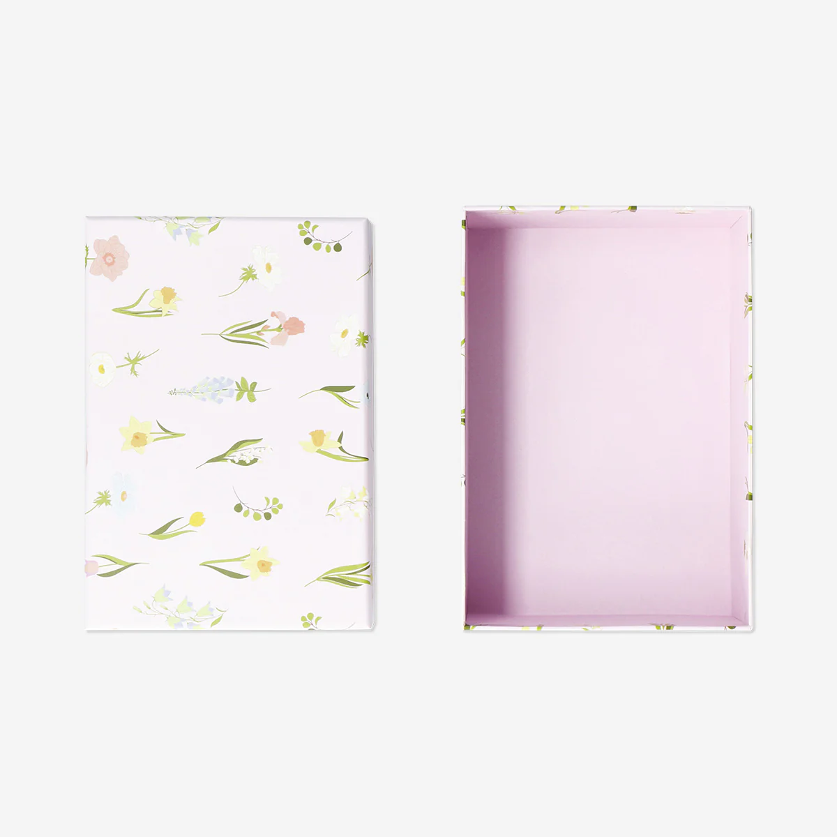 Floral paper storage box - 14x20 cm - Image 3