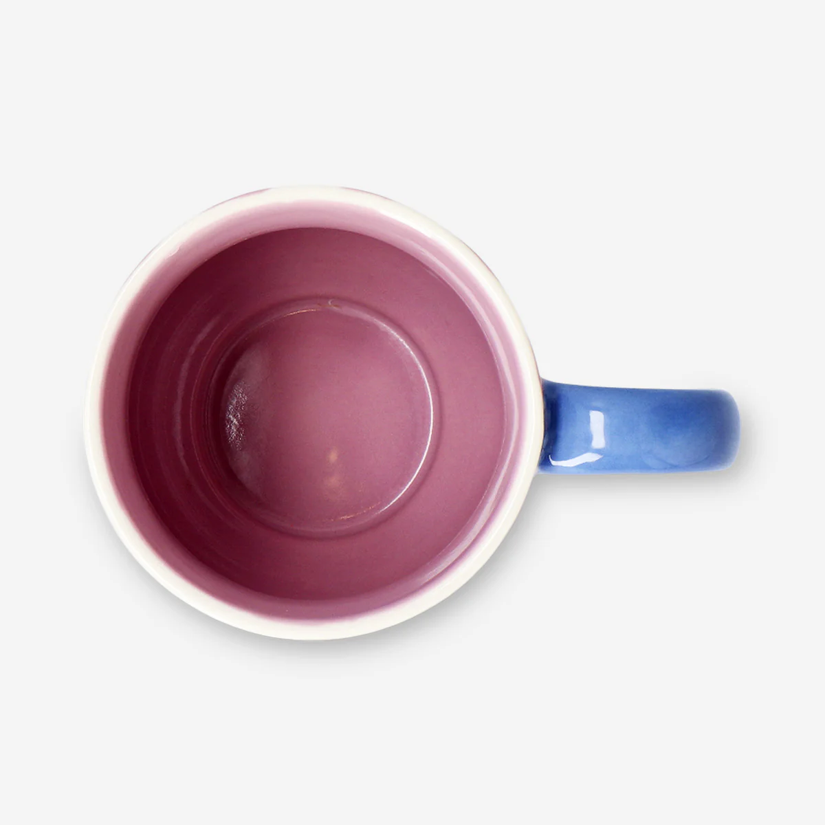 Floral pink striped mug - 360 ml - Image 4