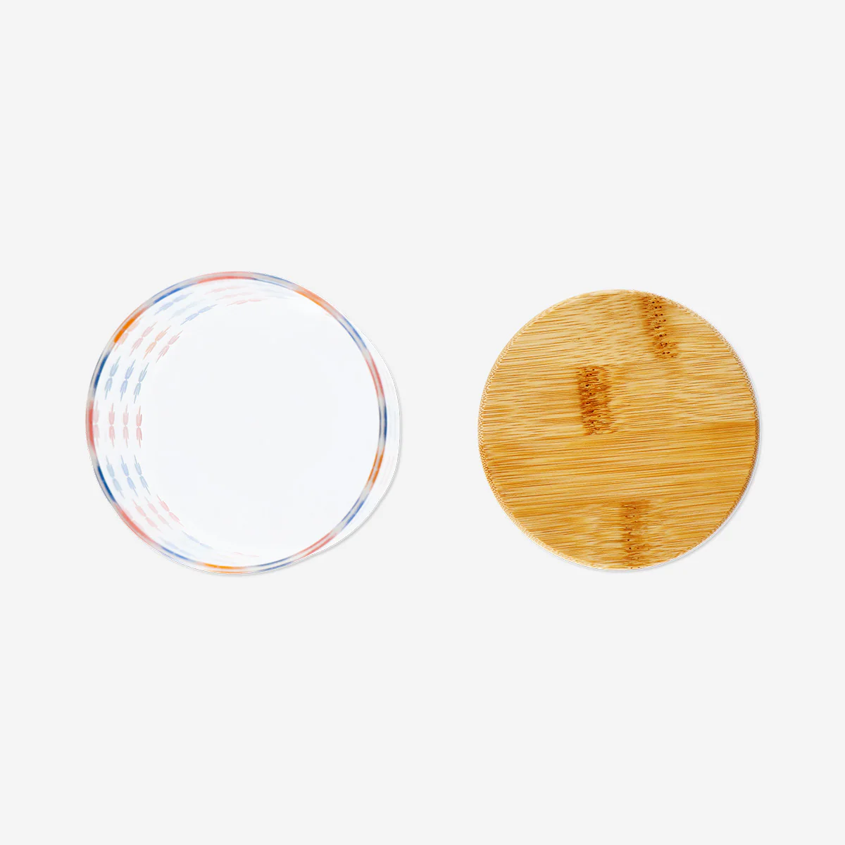 Floral storage jar with bamboo lid - 620 ml - Image 3