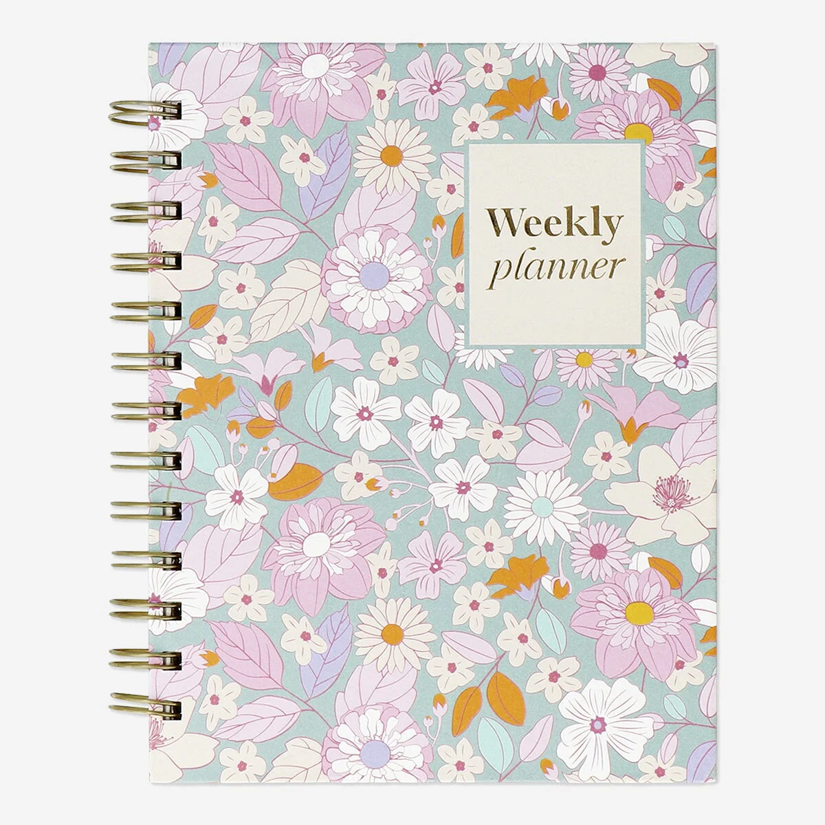 Floral study planner with stickers - B6