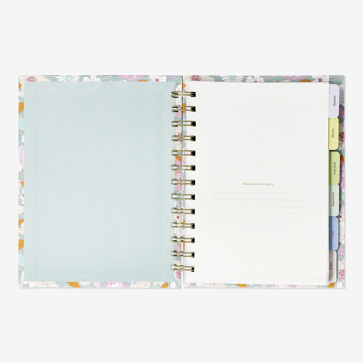Floral study planner with stickers - B6 - Image 3