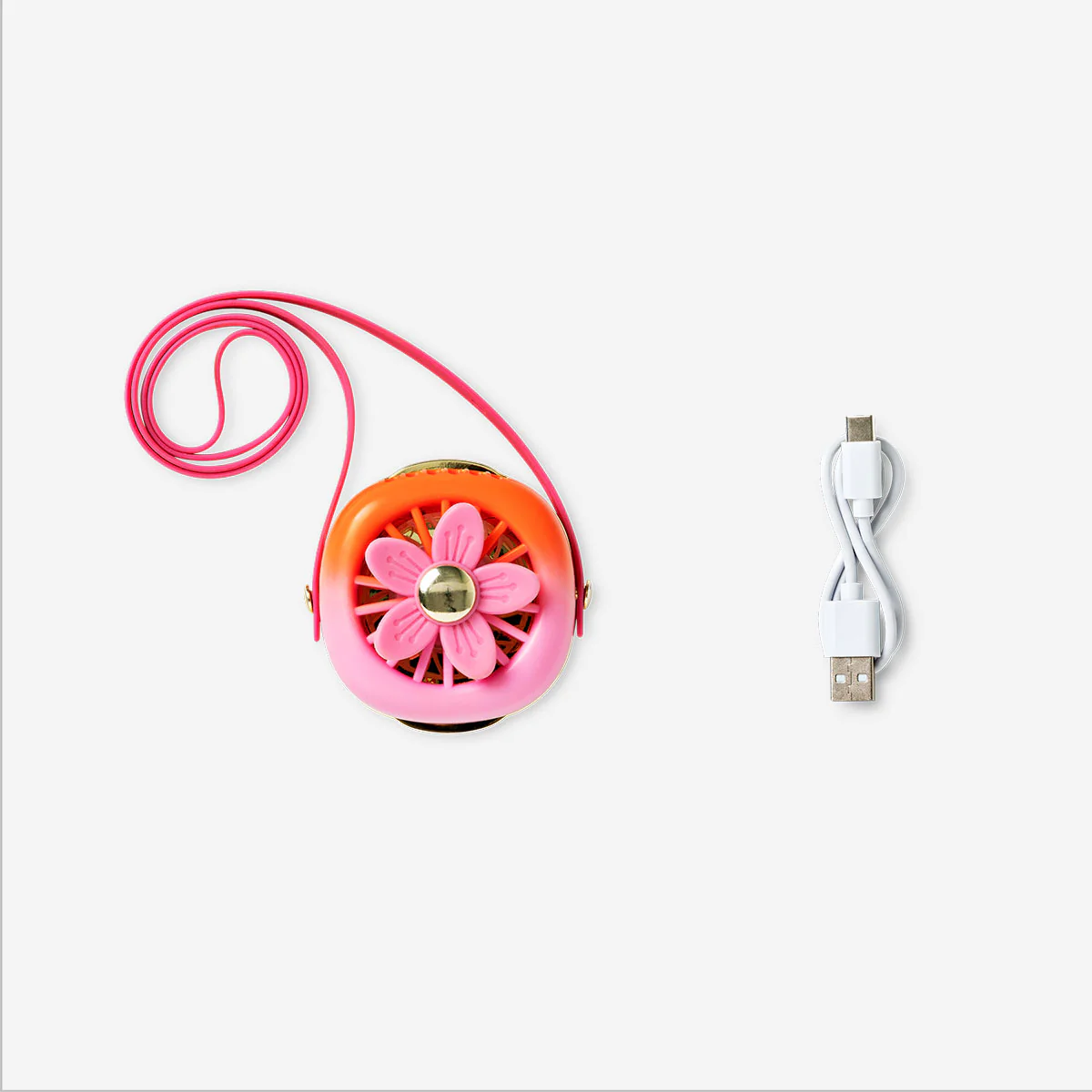 Flower fan with neck strap - Image 2