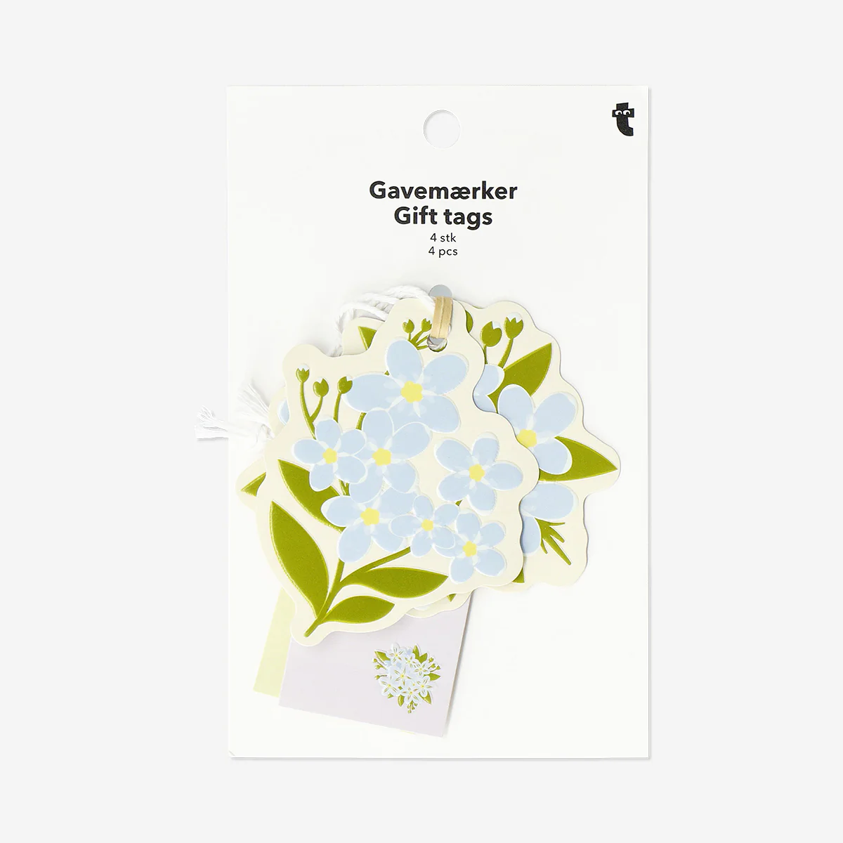 Flower gift tags - 4 pcs
