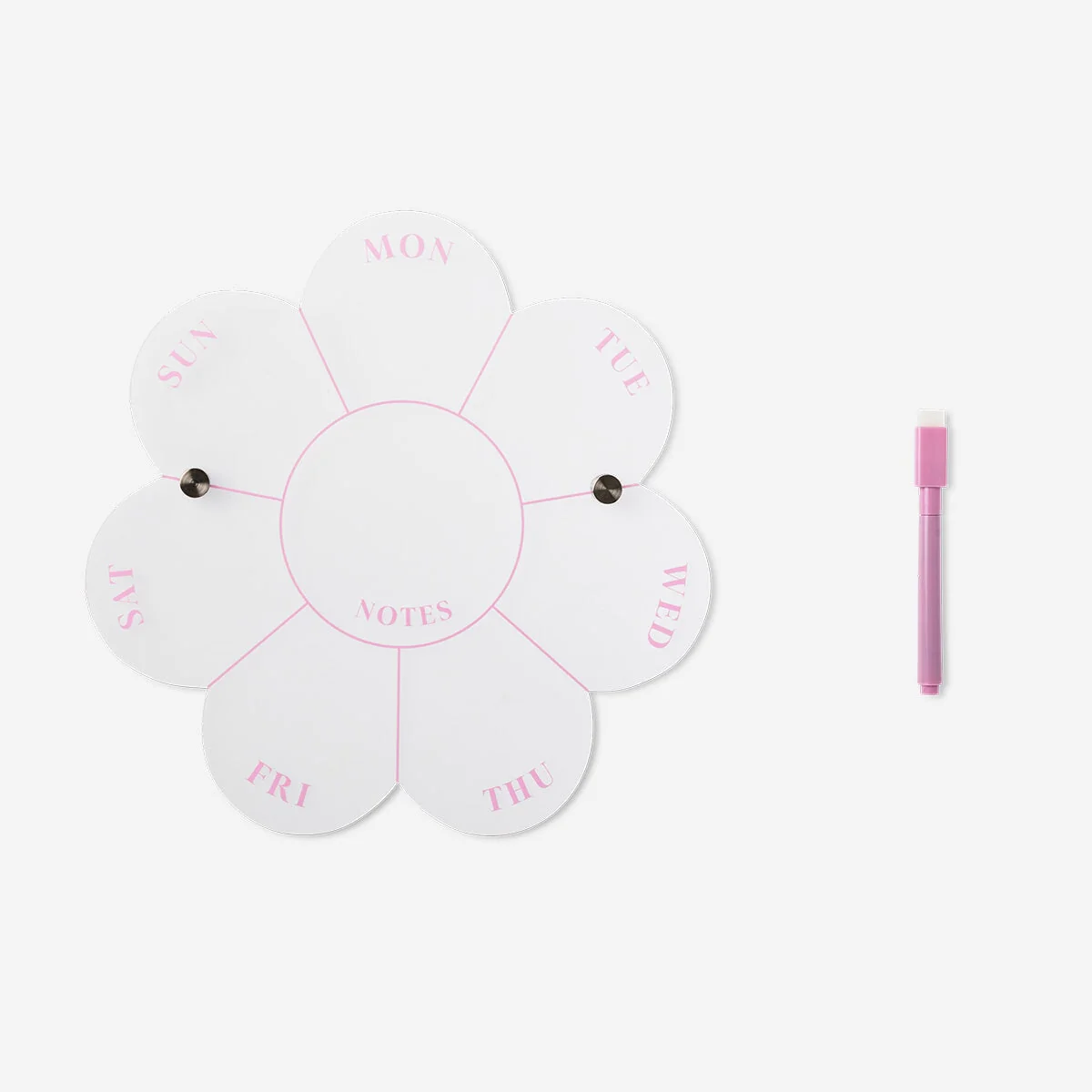 Flower planner board with marker