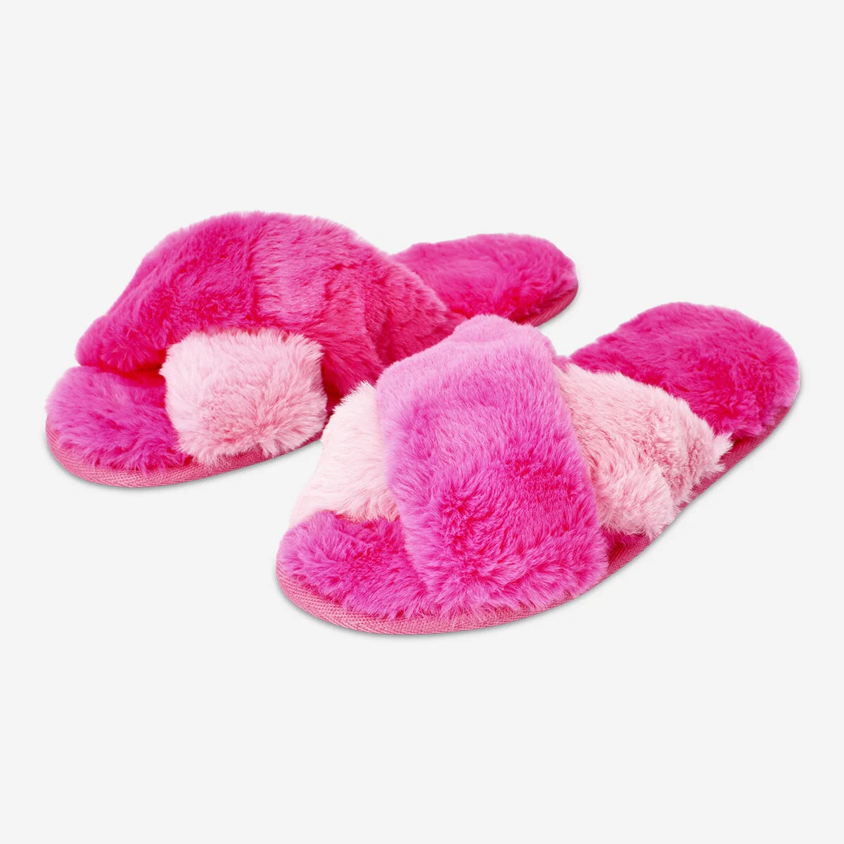Fluffy Pink Slippers - 37/38 - Image 2
