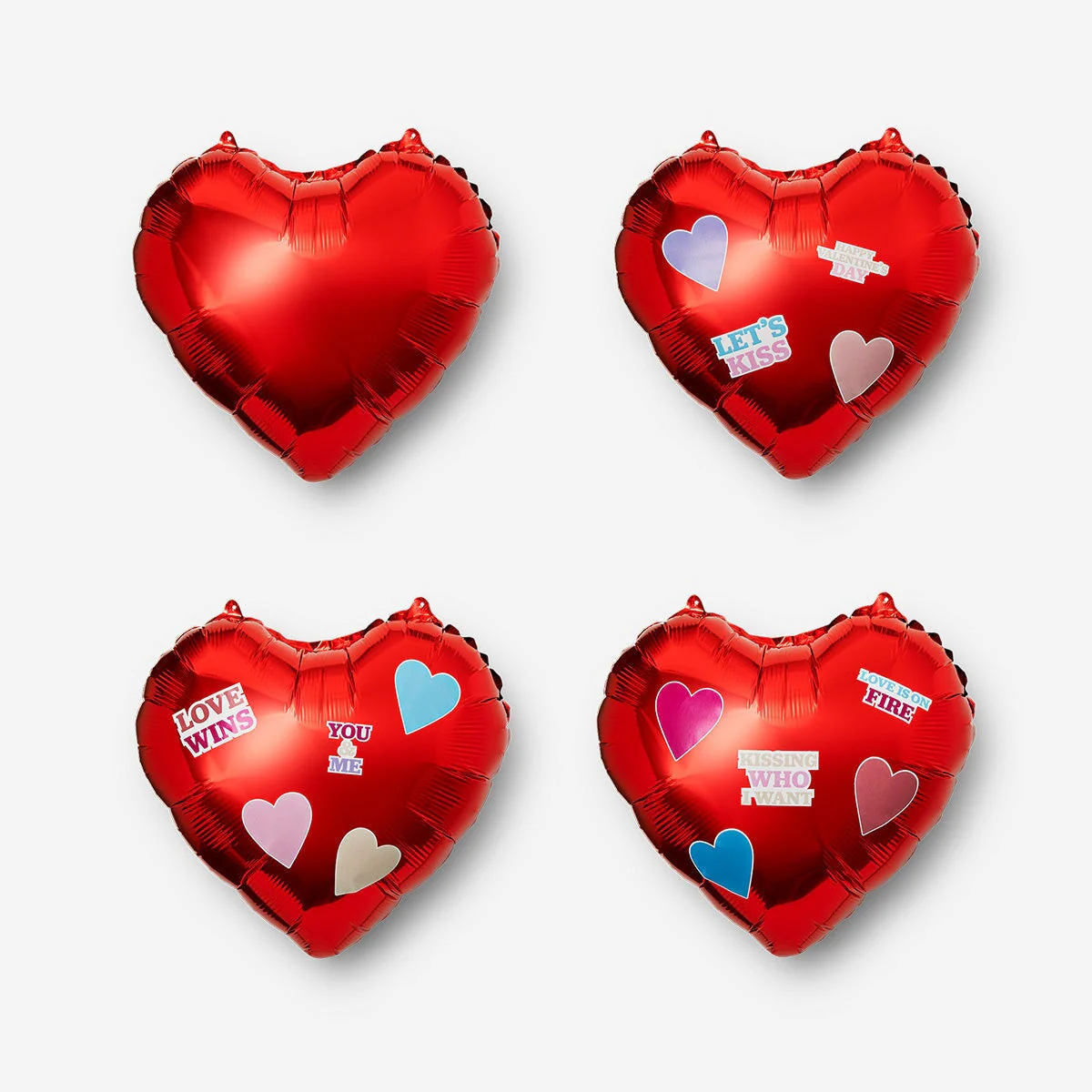 Foil balloons with stickers. 3 pcs
