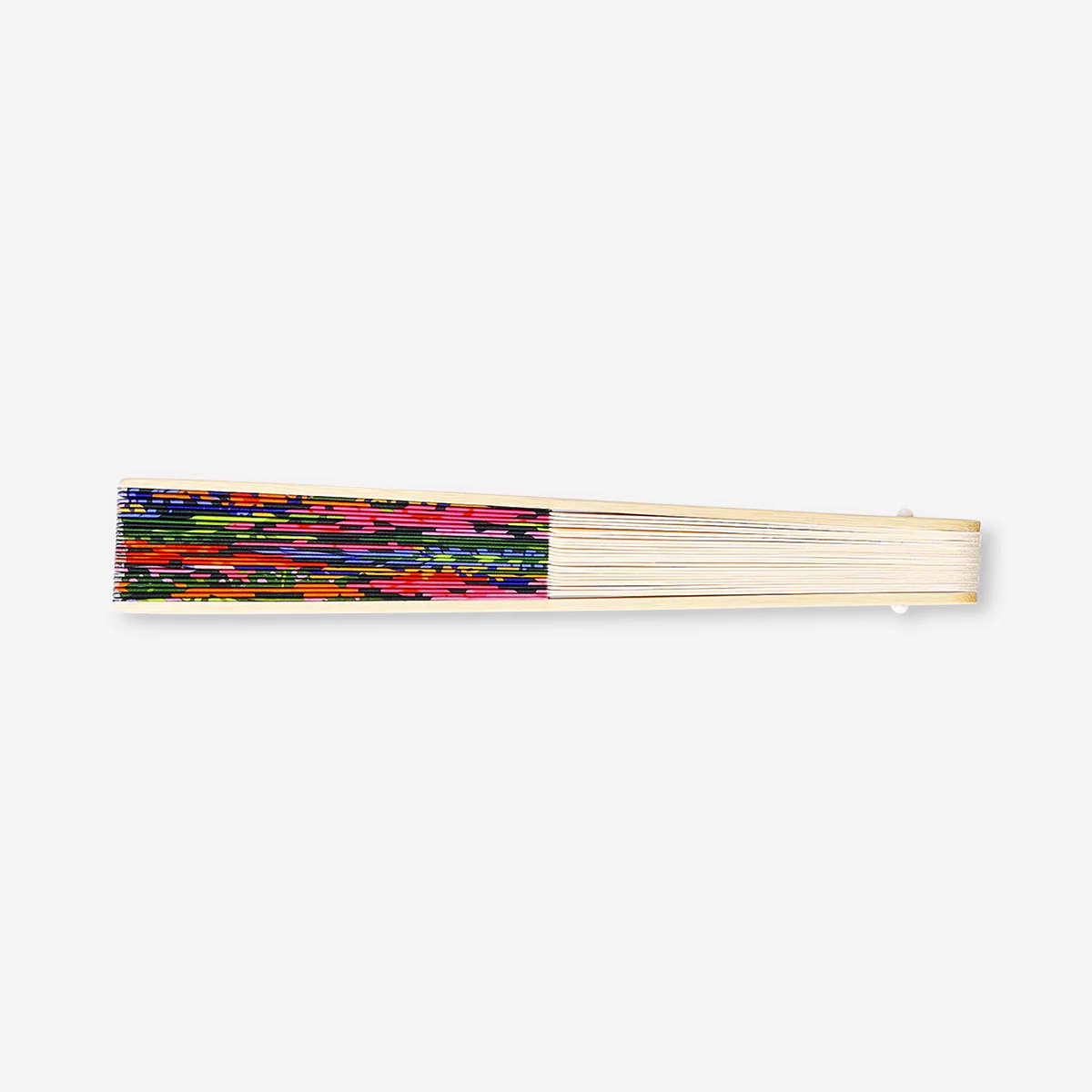 Foldable bamboo fan - Tropical print - Image 3