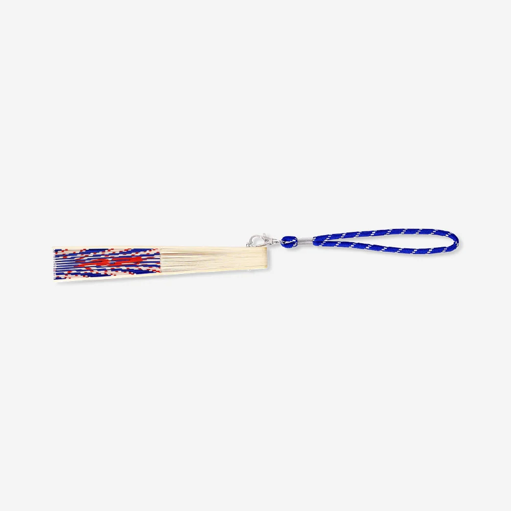 Foldable bamboo fan with a strap - Ciao Ciao print - Image 3