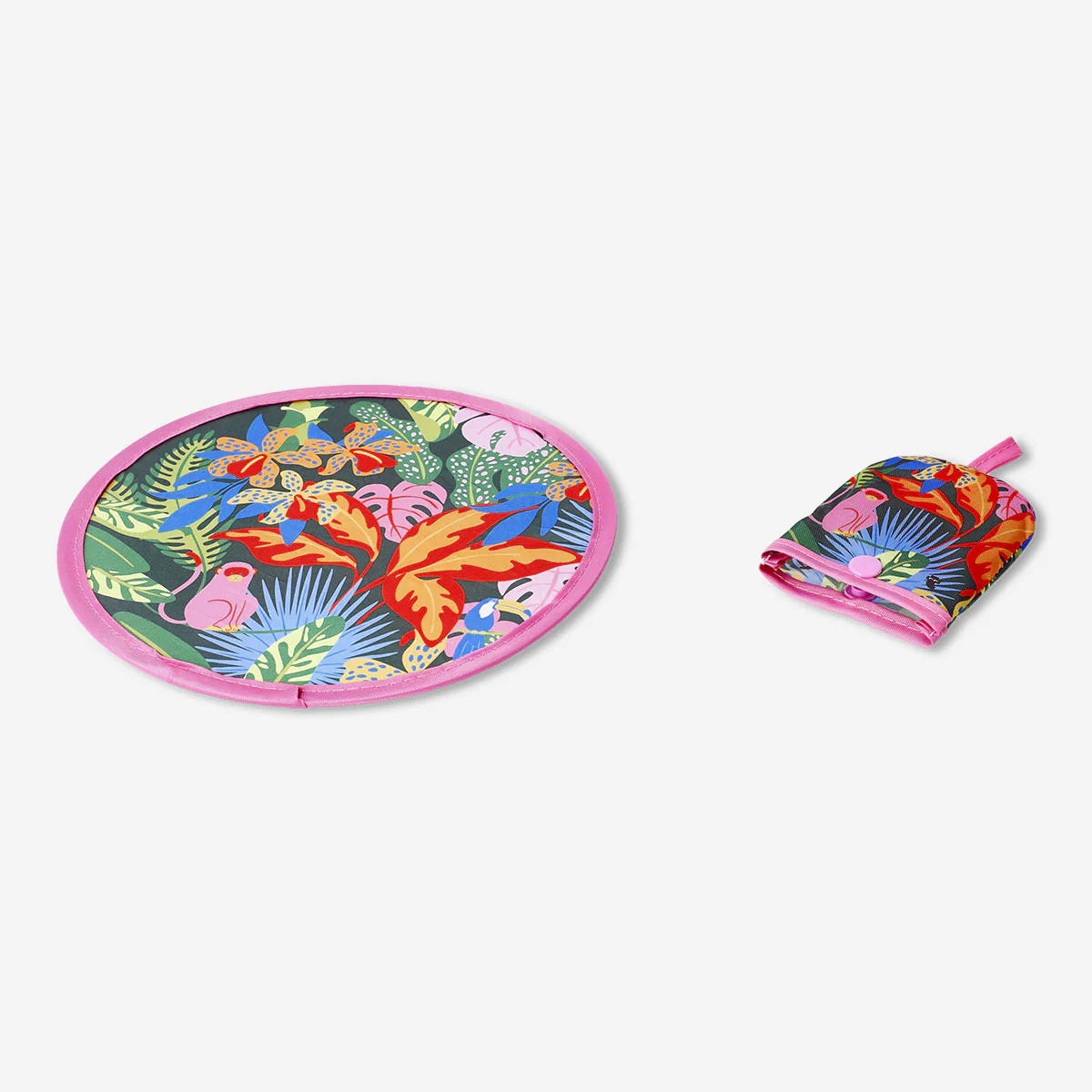 Foldable fan - Tropical print - Image 3