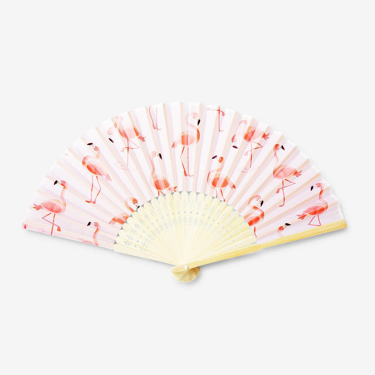 Foldable flamingo fan