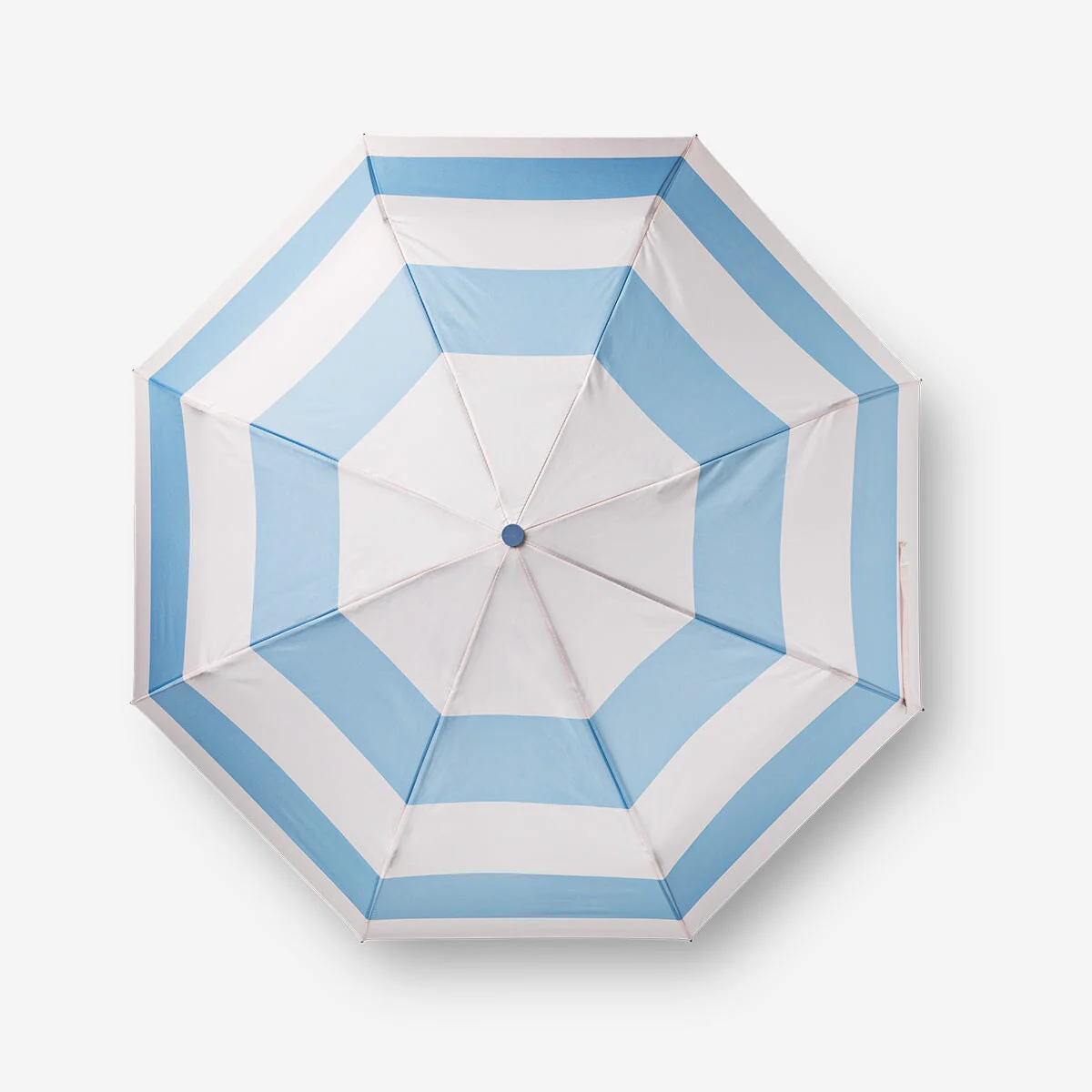 Foldable striped umbrella with UV protection