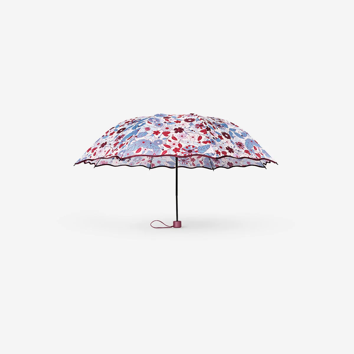 Folding floral umbrella - Image 3