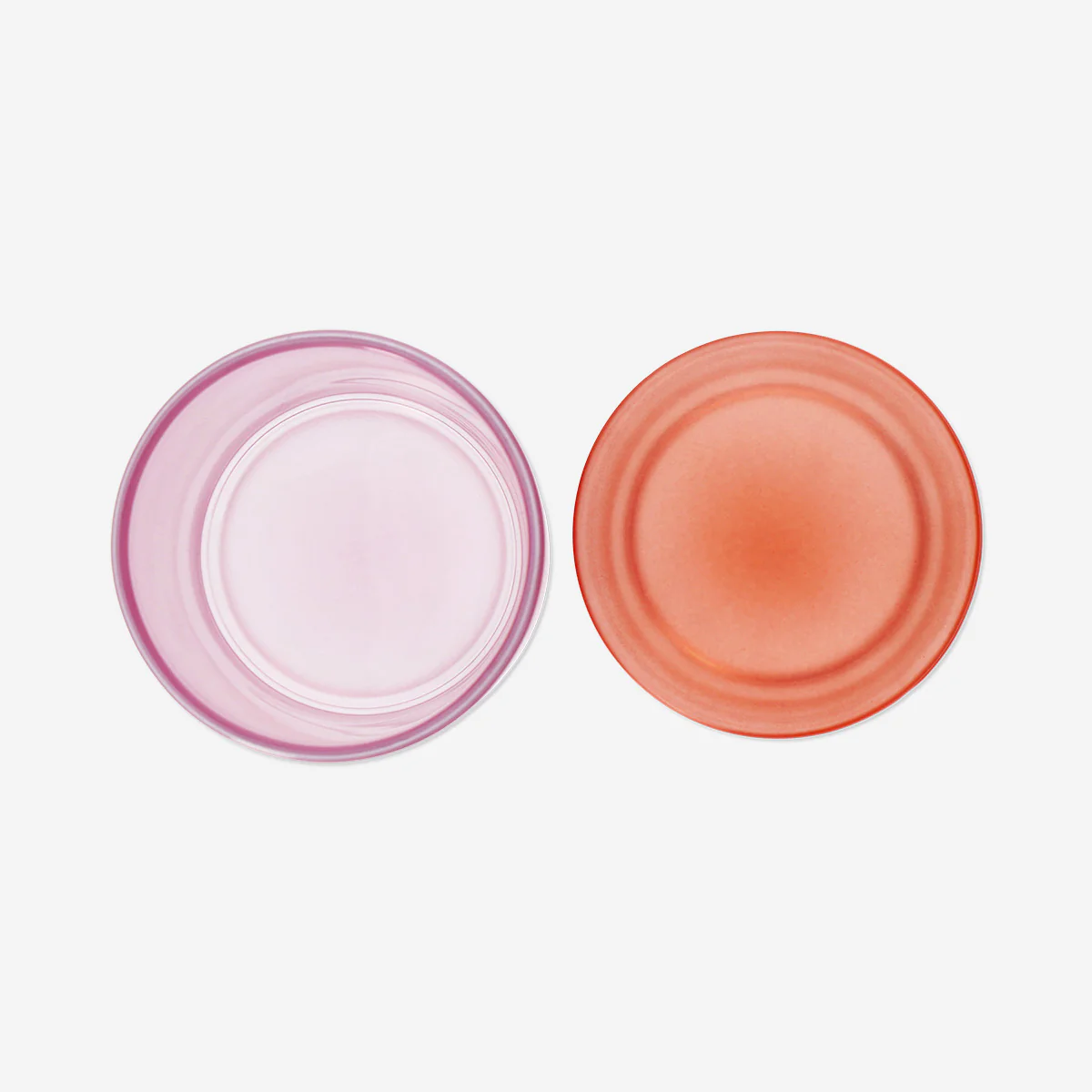 Frosted pink glass decorative jar - Image 3