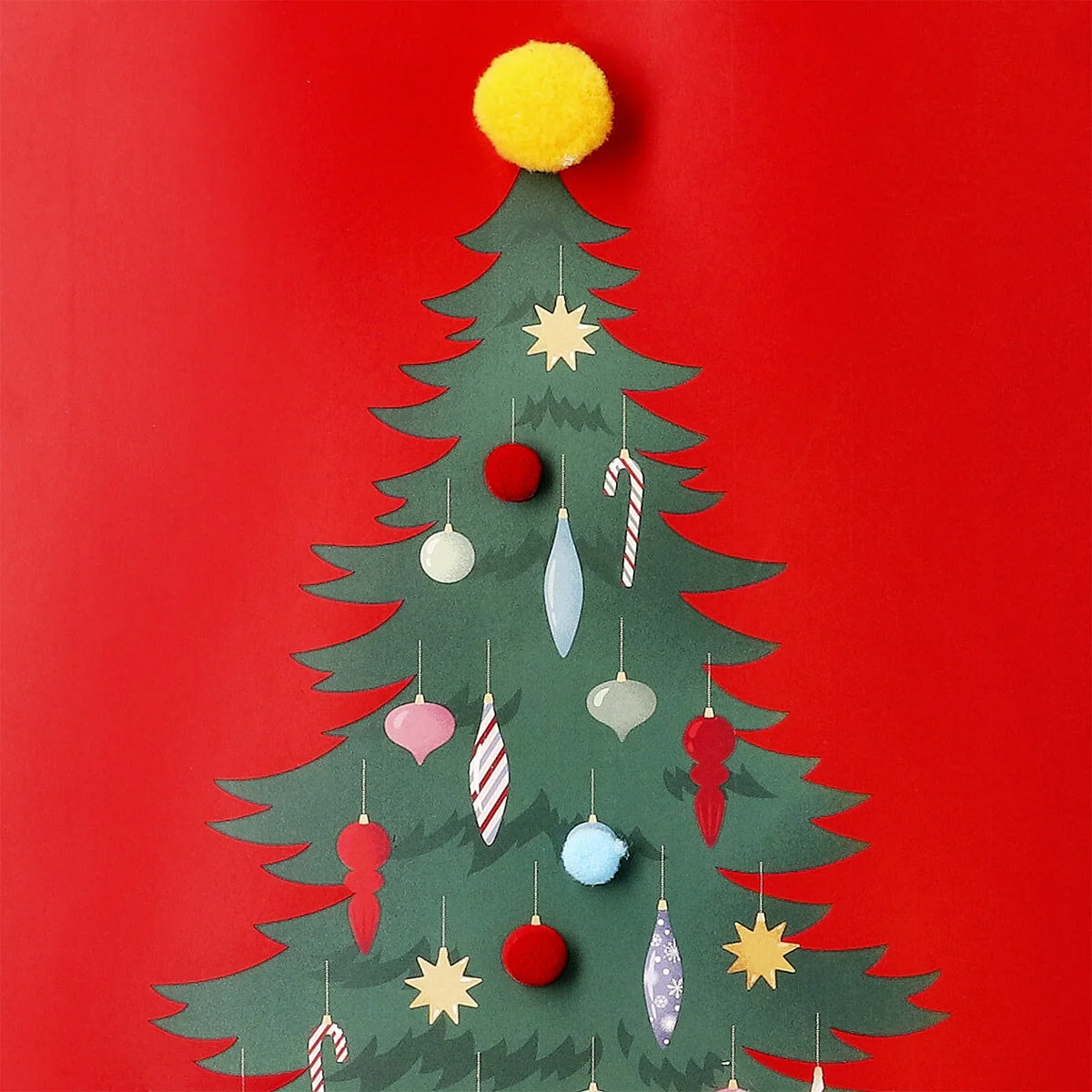 Gift bag with pom pom tree - 33 cm - Image 3