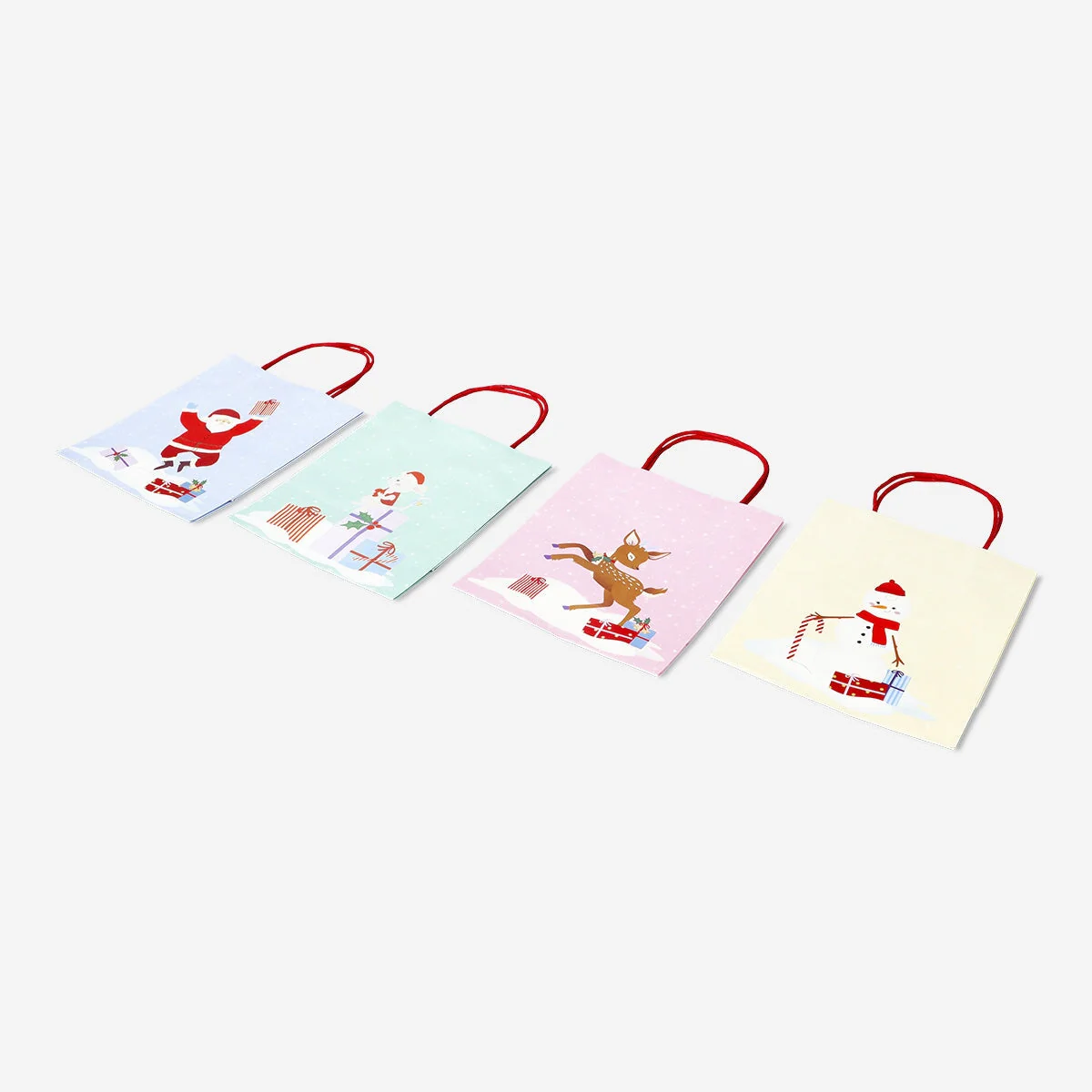 Gift bags with Christmas motifs - 4 pcs - Image 2
