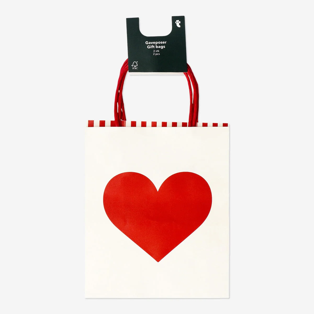 Gift bags with hearts - 2 pcs - Image 3
