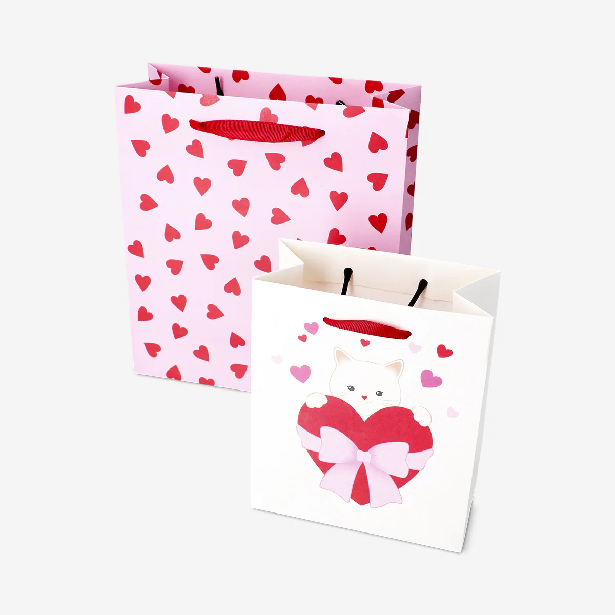 Gift bags with hearts - 2 pcs - Image 2