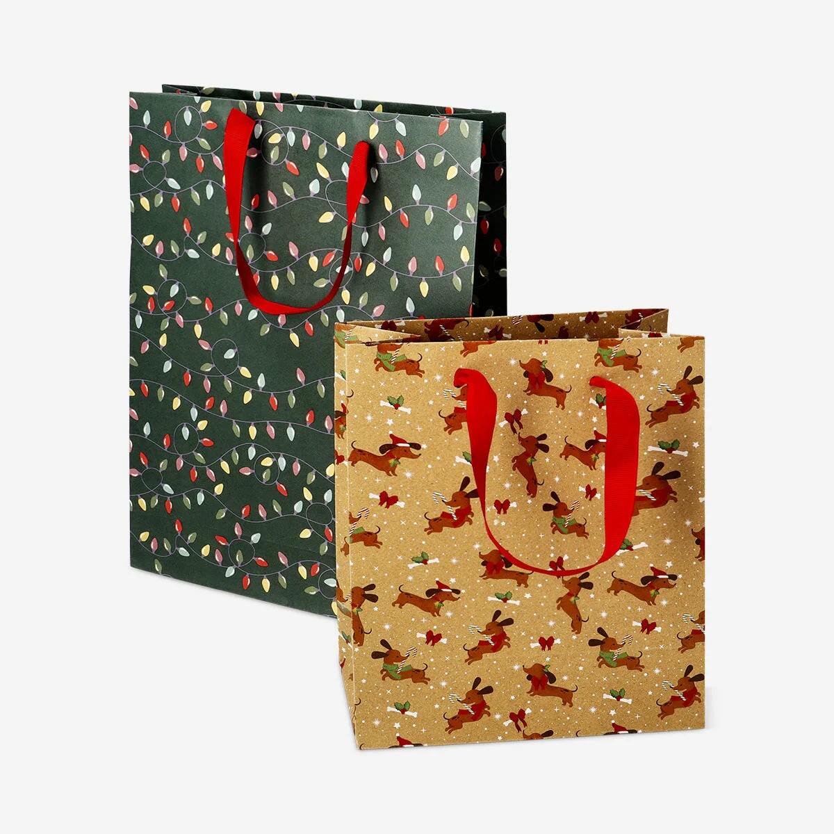 Gift bags with sausage dogs and garlands - 2 pcs - Image 3