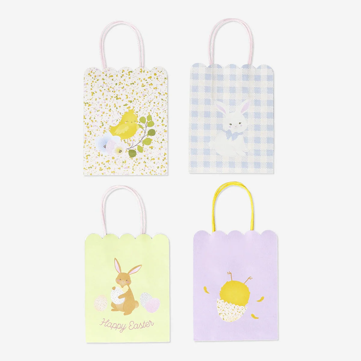 Gift bags with scalloped edges - 4 pcs