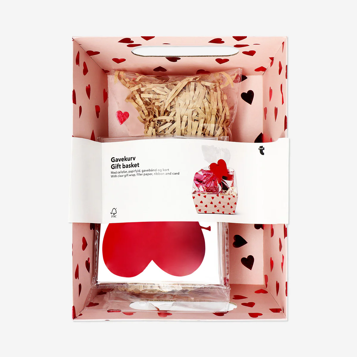 Gift basket set adorned with hearts - Image 3