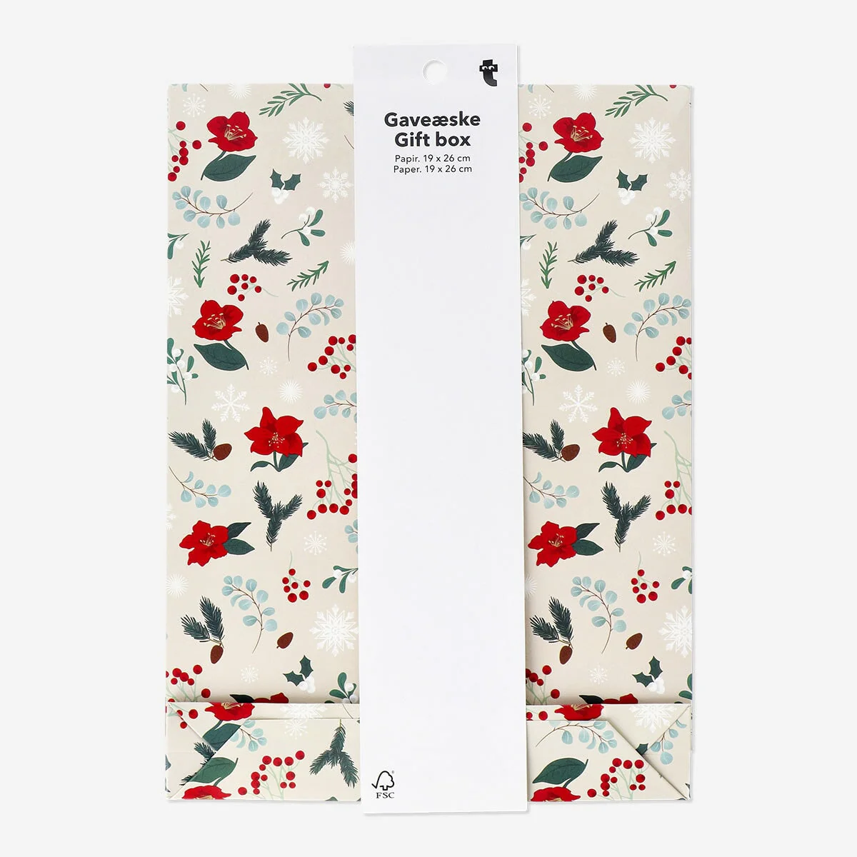 Gift box with Christmas flowers - Image 3