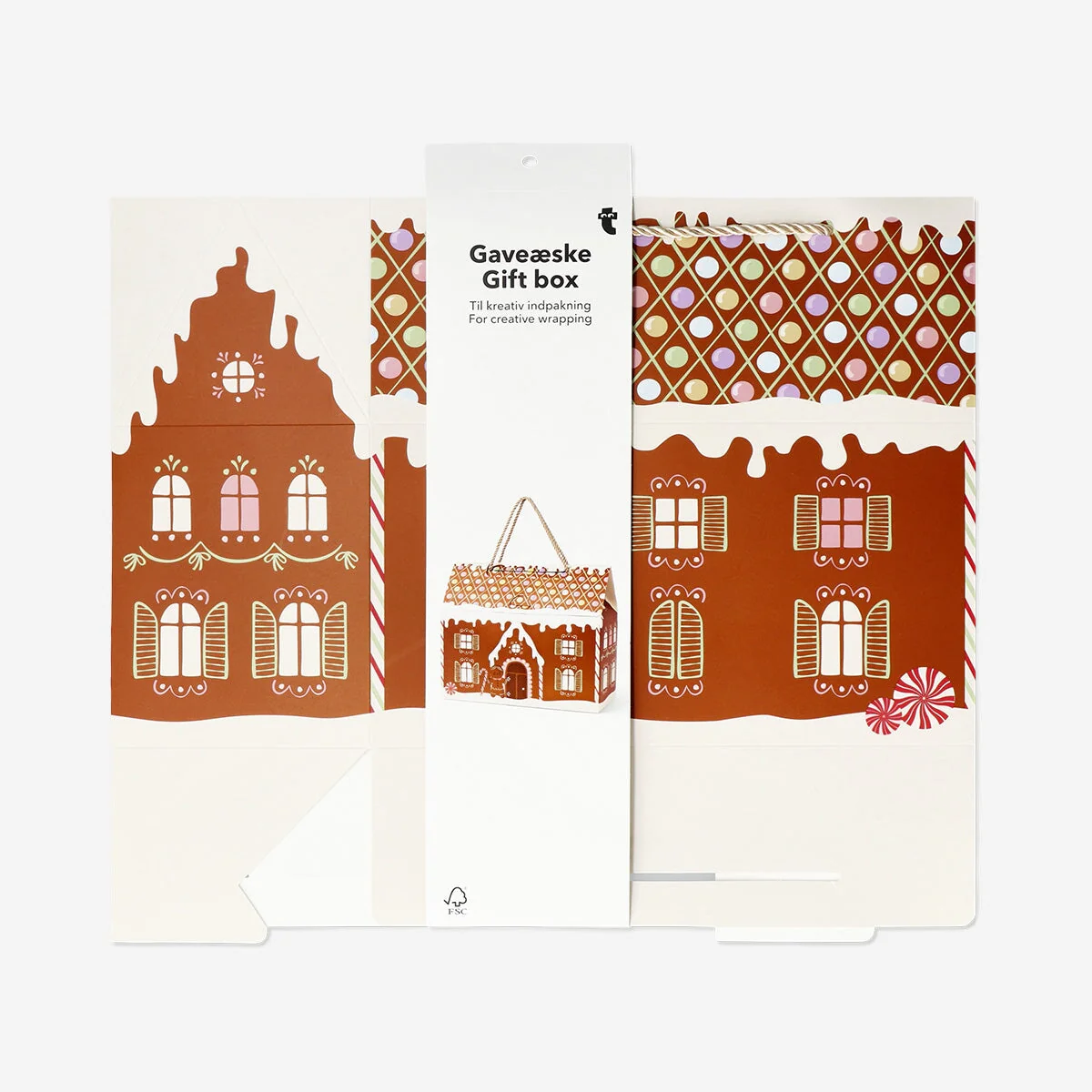 Gingerbread house gift box - 30 cm - Image 3