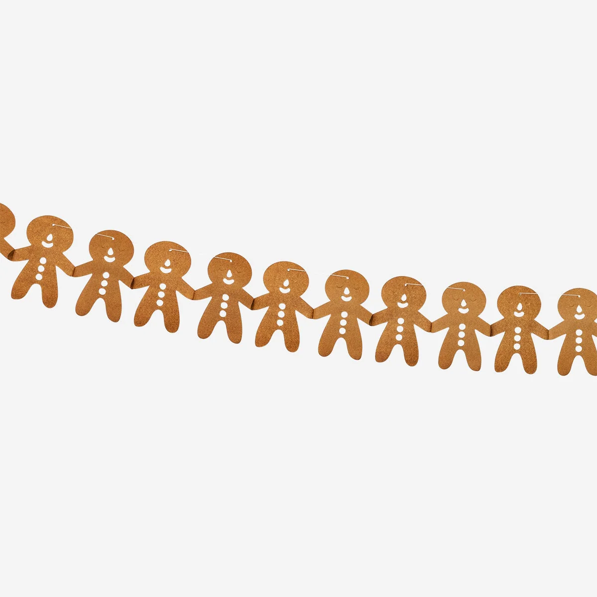 Gingerbread man paper garland - 300 cm - Image 3