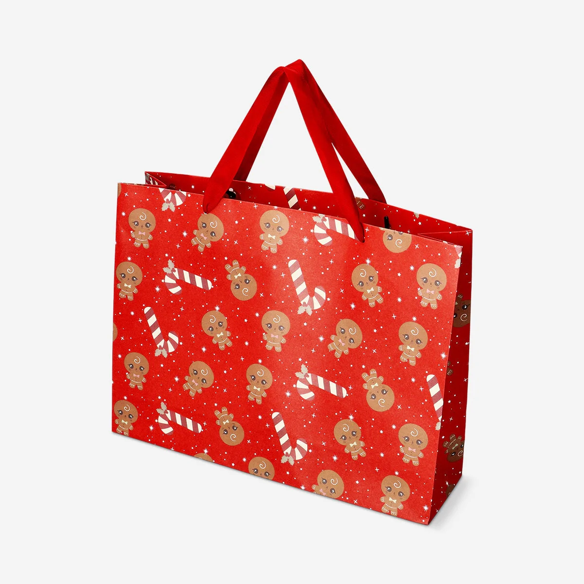 Gingerbread men and candy canes gift bag - Image 3