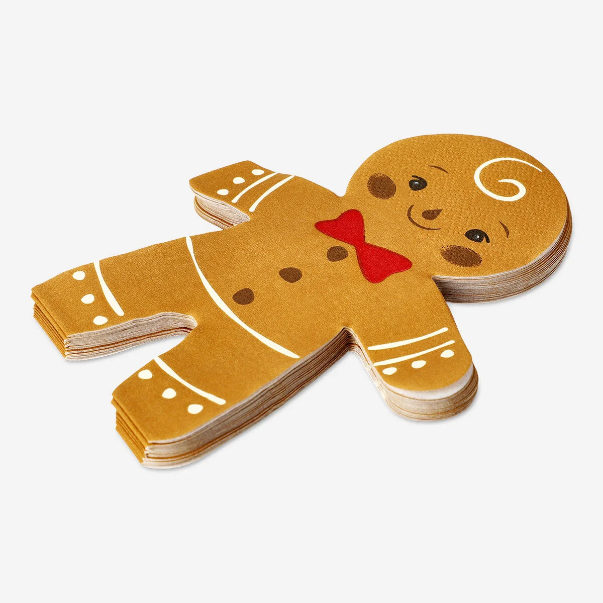 Gingerbread shaped napkins 16 pcs - Image 2