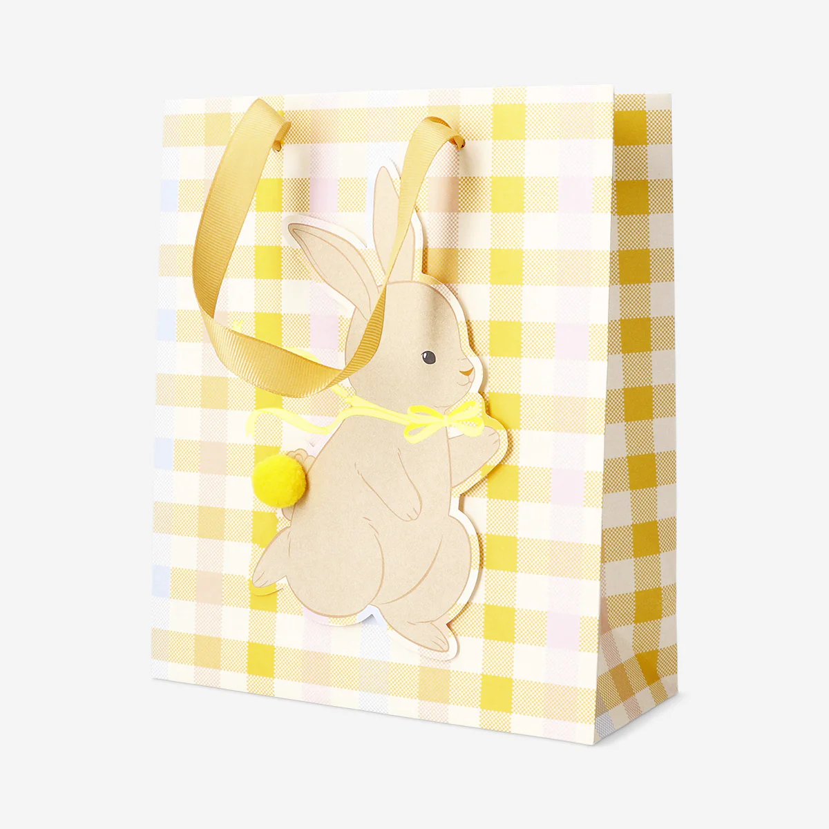 Gingham gift bag with bunny - Image 2