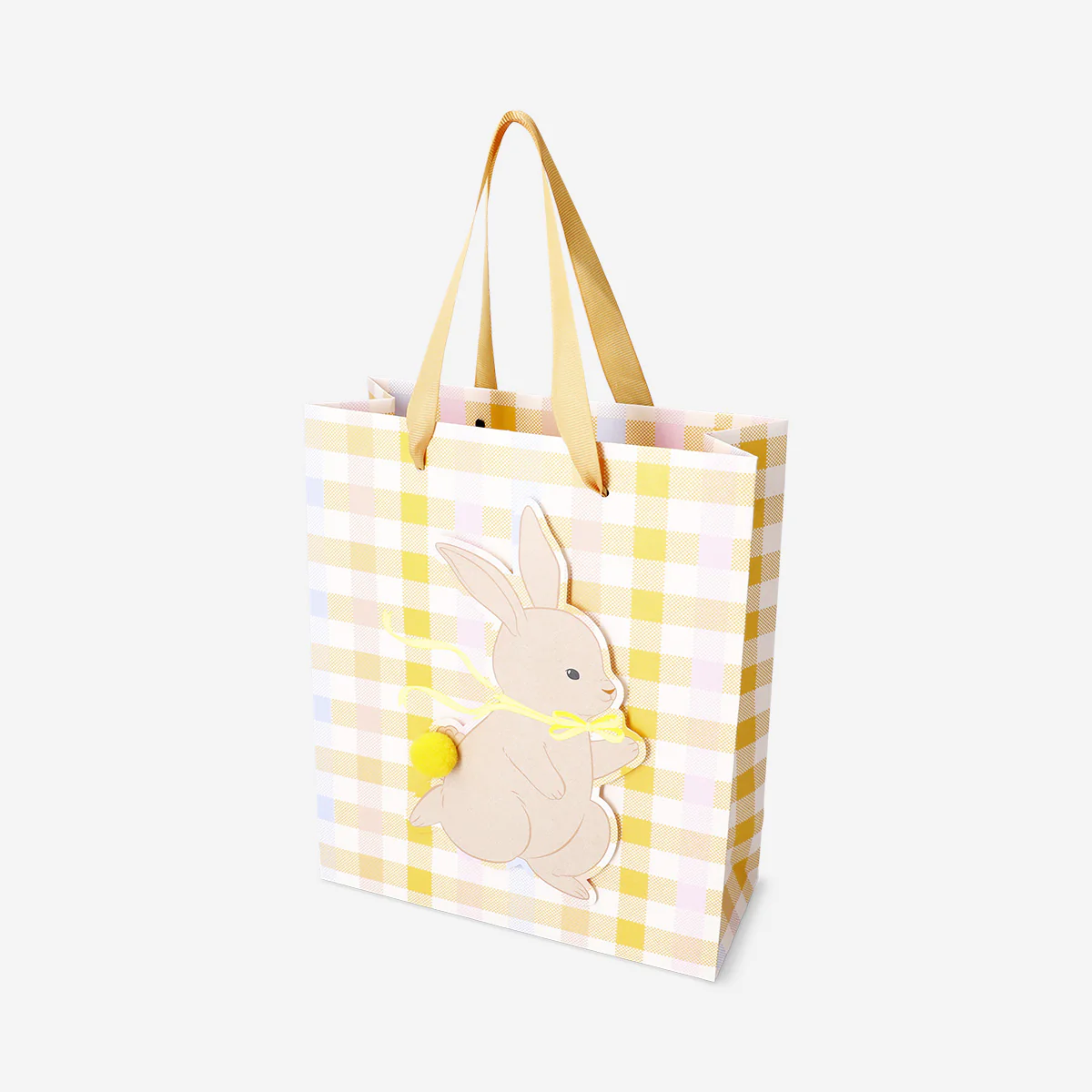 Gingham gift bag with bunny - Image 3