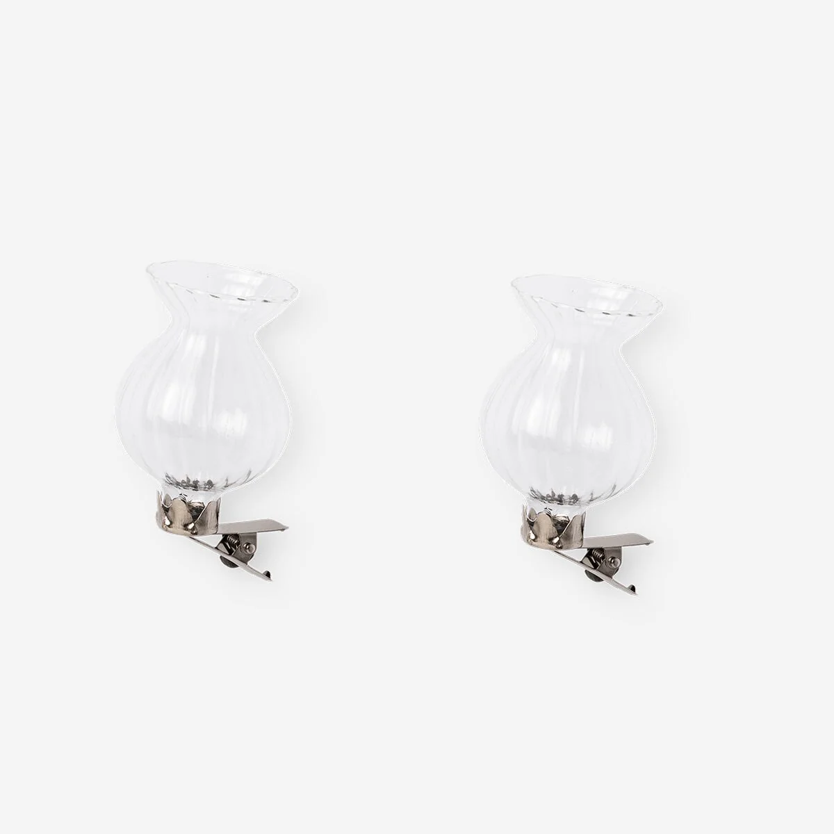 Glass decorations with clips for flowers - 2 pcs - Image 3