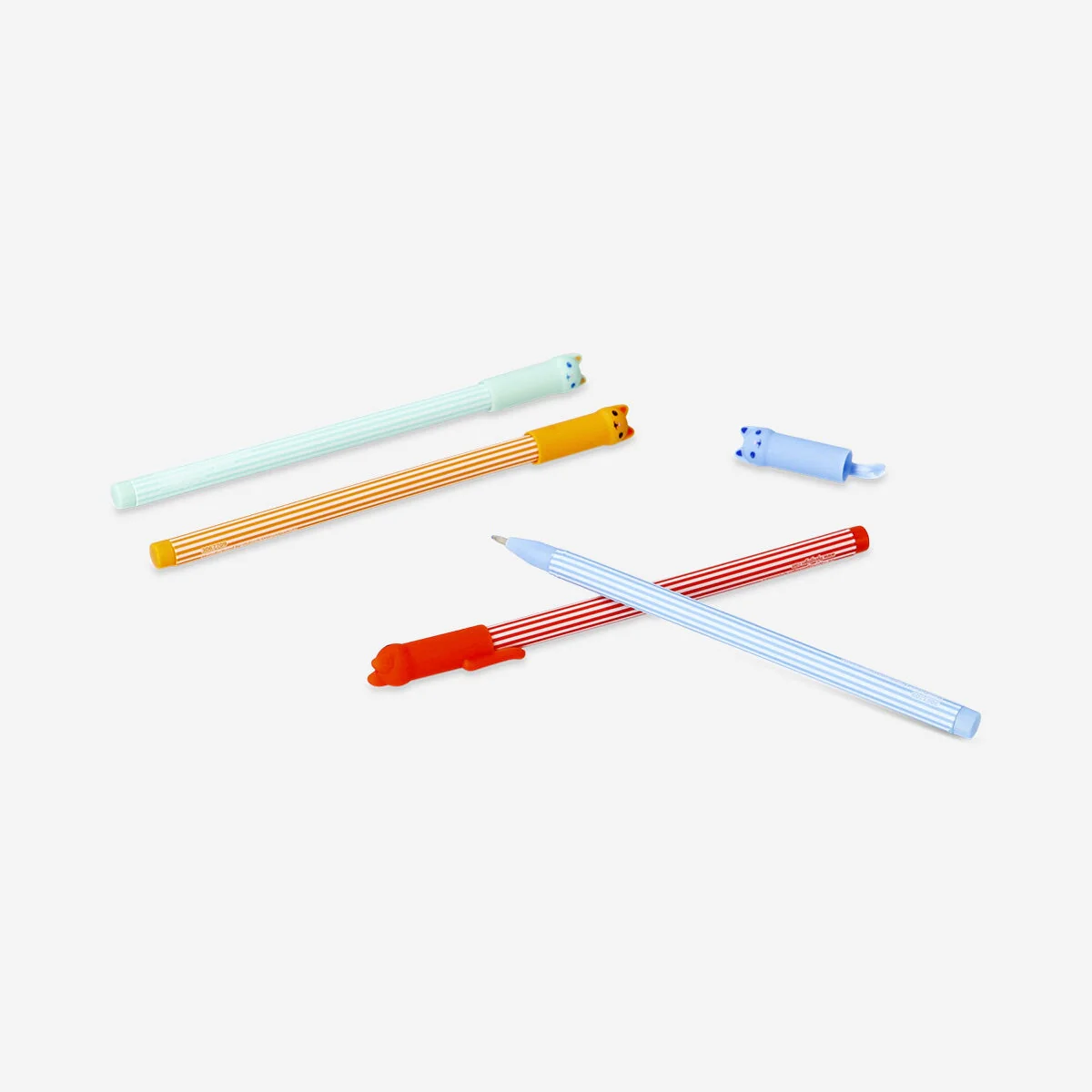 Glitter gel pens with cat toppers - 4 pcs - Image 3