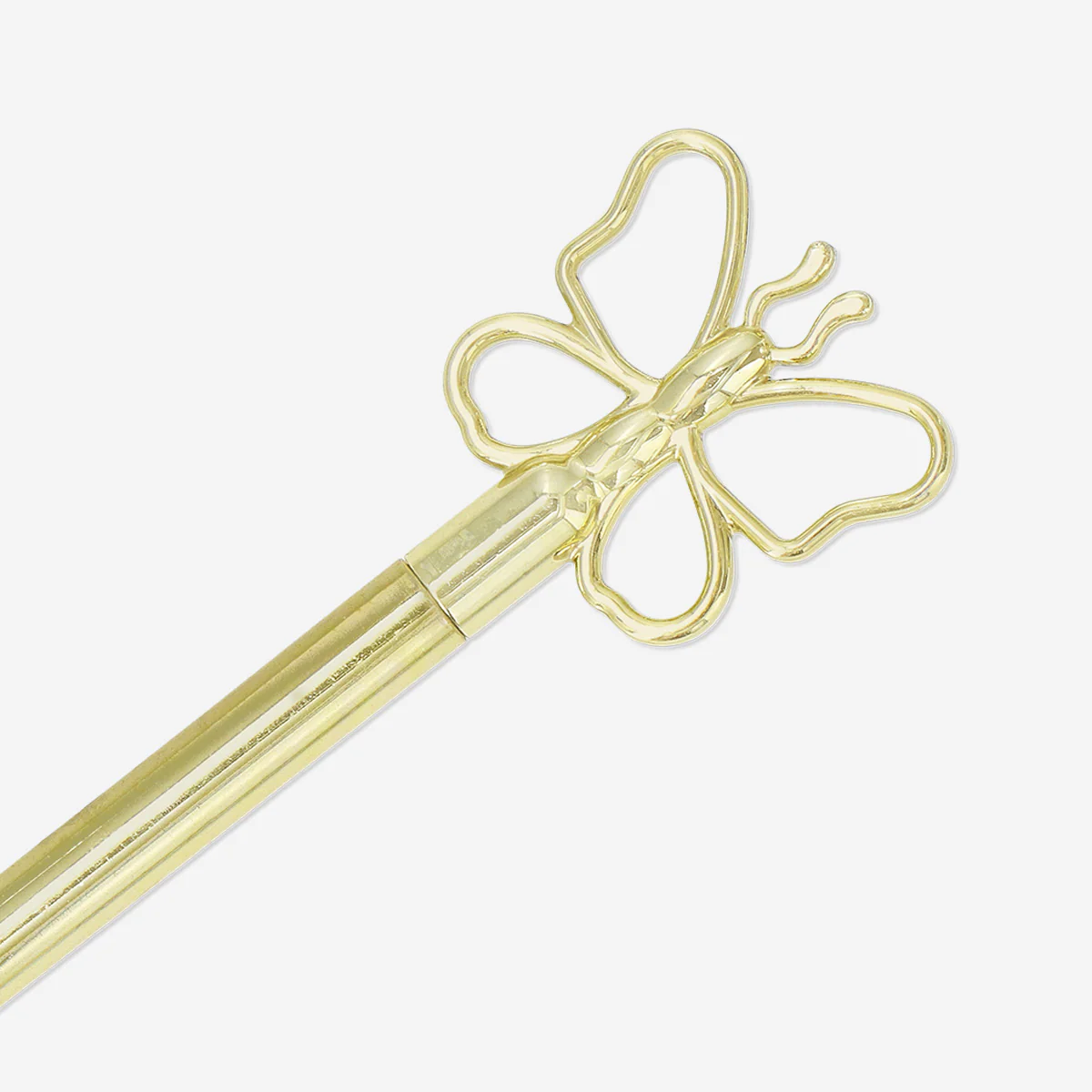 Gold ballpoint pen with butterfly - Image 3