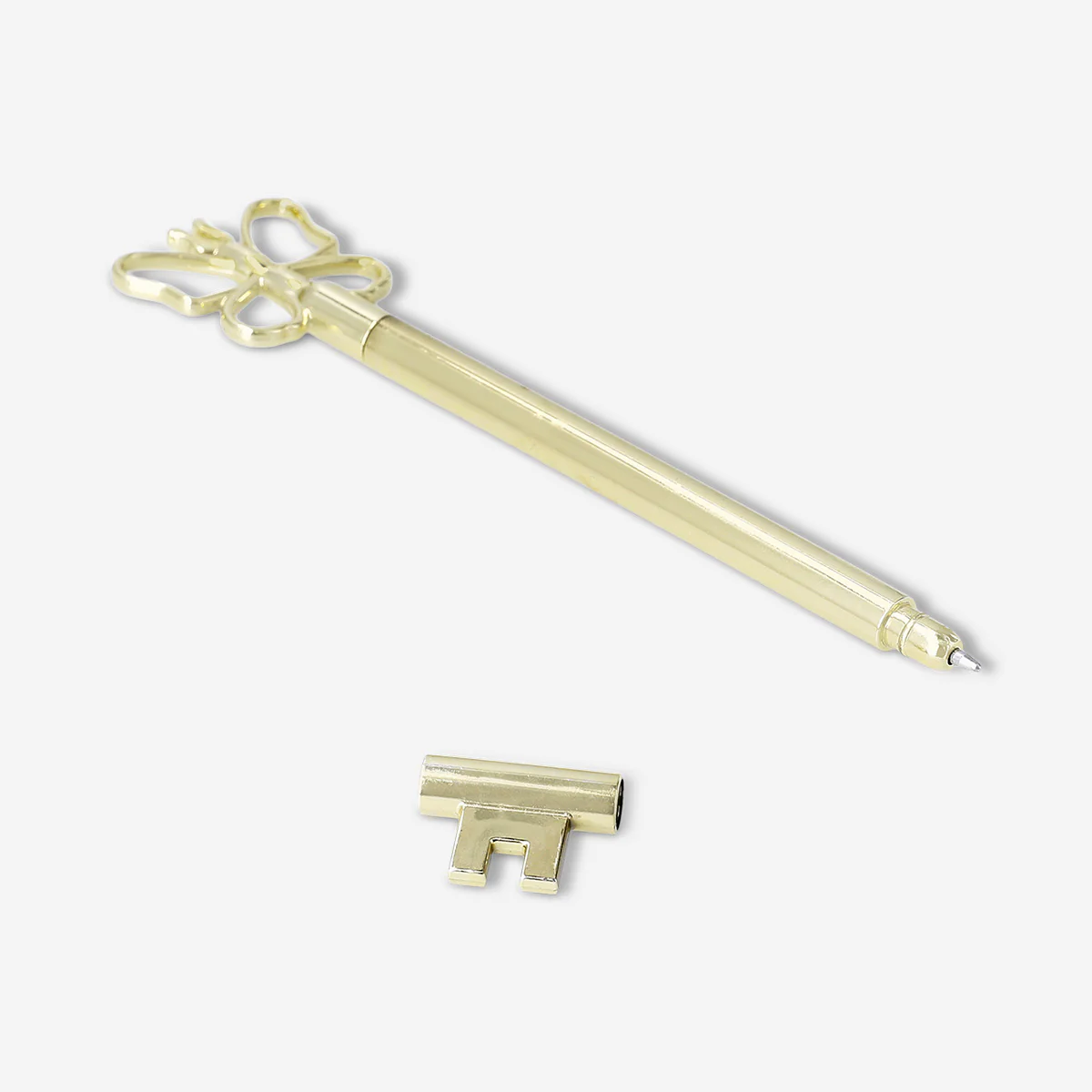 Gold ballpoint pen with butterfly - Image 4