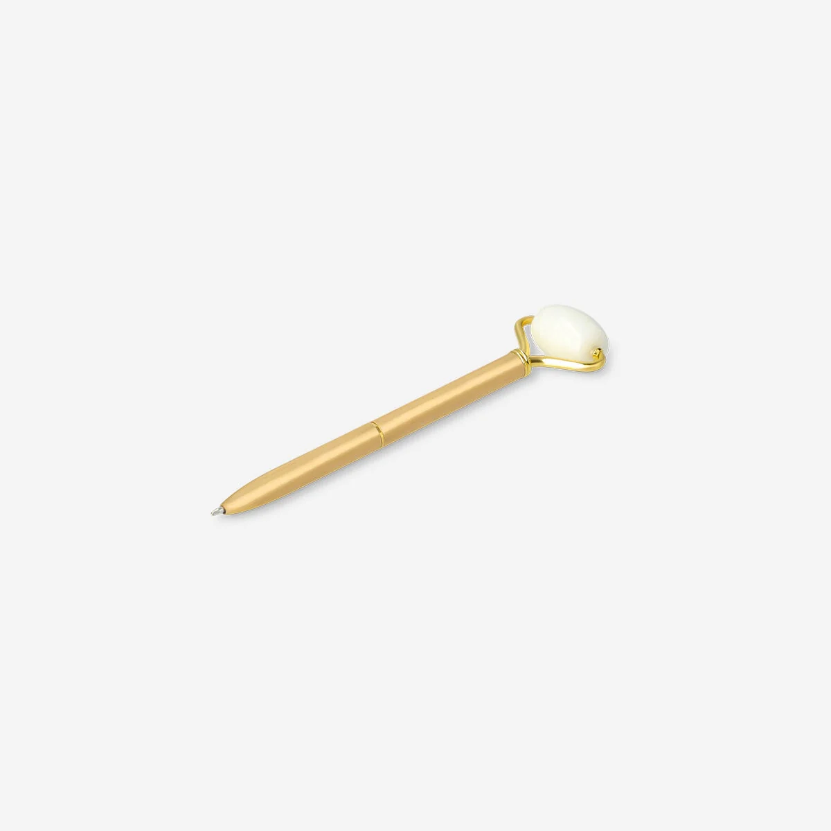 Gold ballpoint pen with facial massager - Image 2