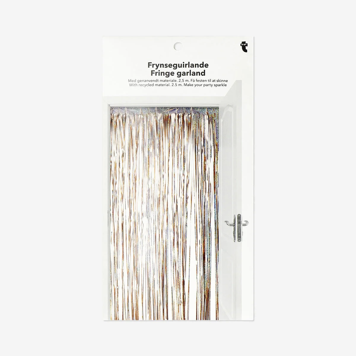 Gold curtain fringe garland - 250x100 cm - Image 3