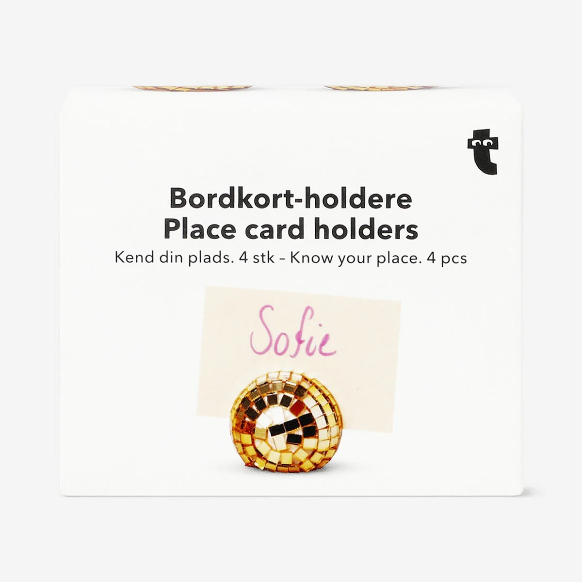 Gold disco ball place card holders - Image 3