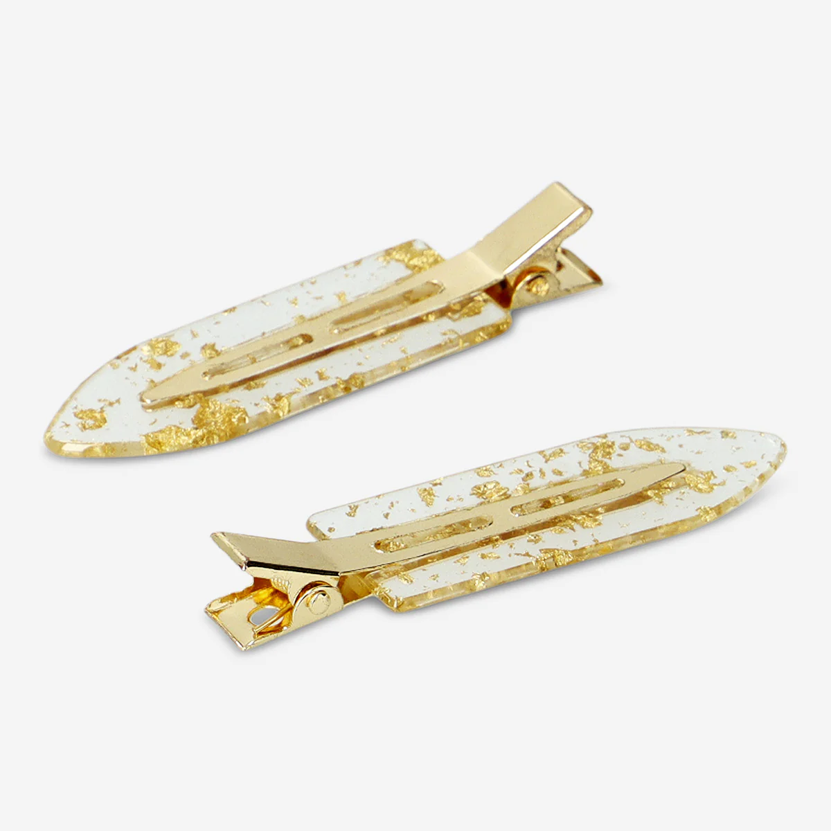 Gold hair clips - 2 pcs - Image 3
